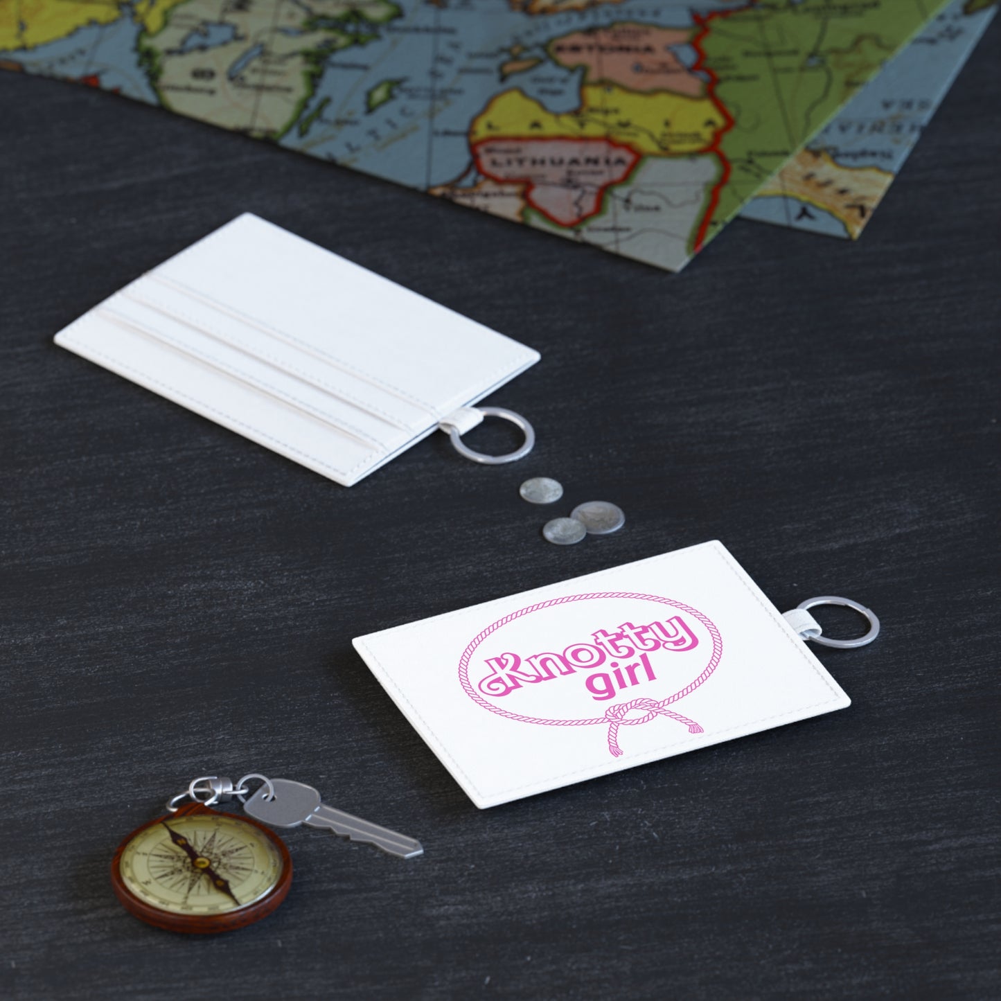 Knotty Girl Saffiano Leather Card Holder