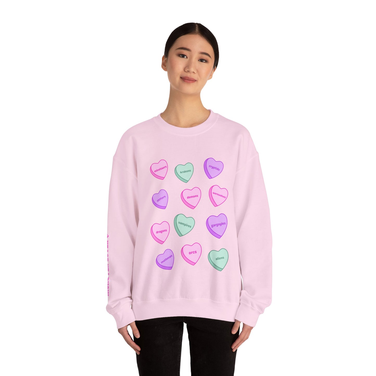 Candy Hearts Unisex Heavy Blend™ Crewneck Sweatshirt
