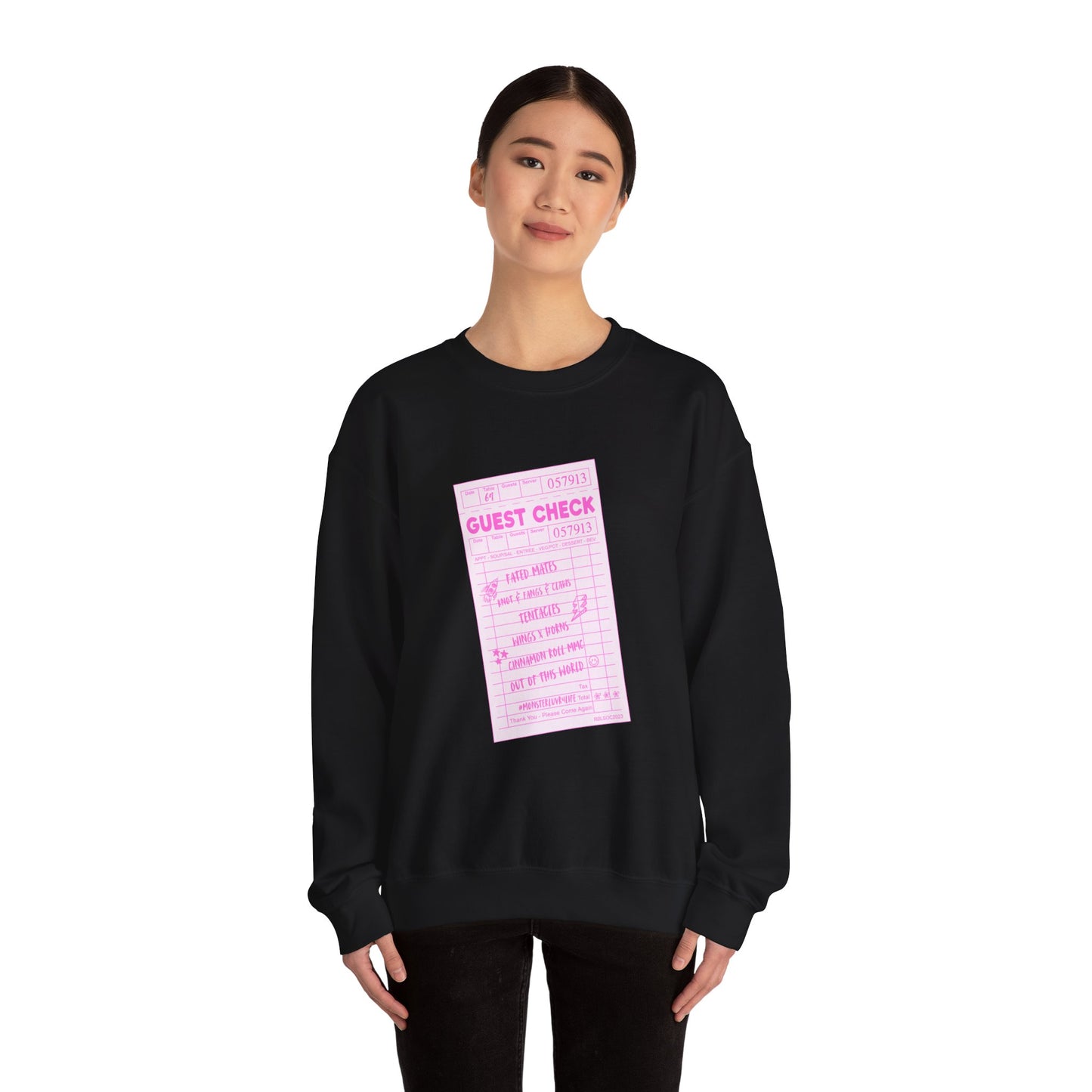 Guest Check PINK Monster Luvr Unisex Heavy Blend™ Crewneck Sweatshirt