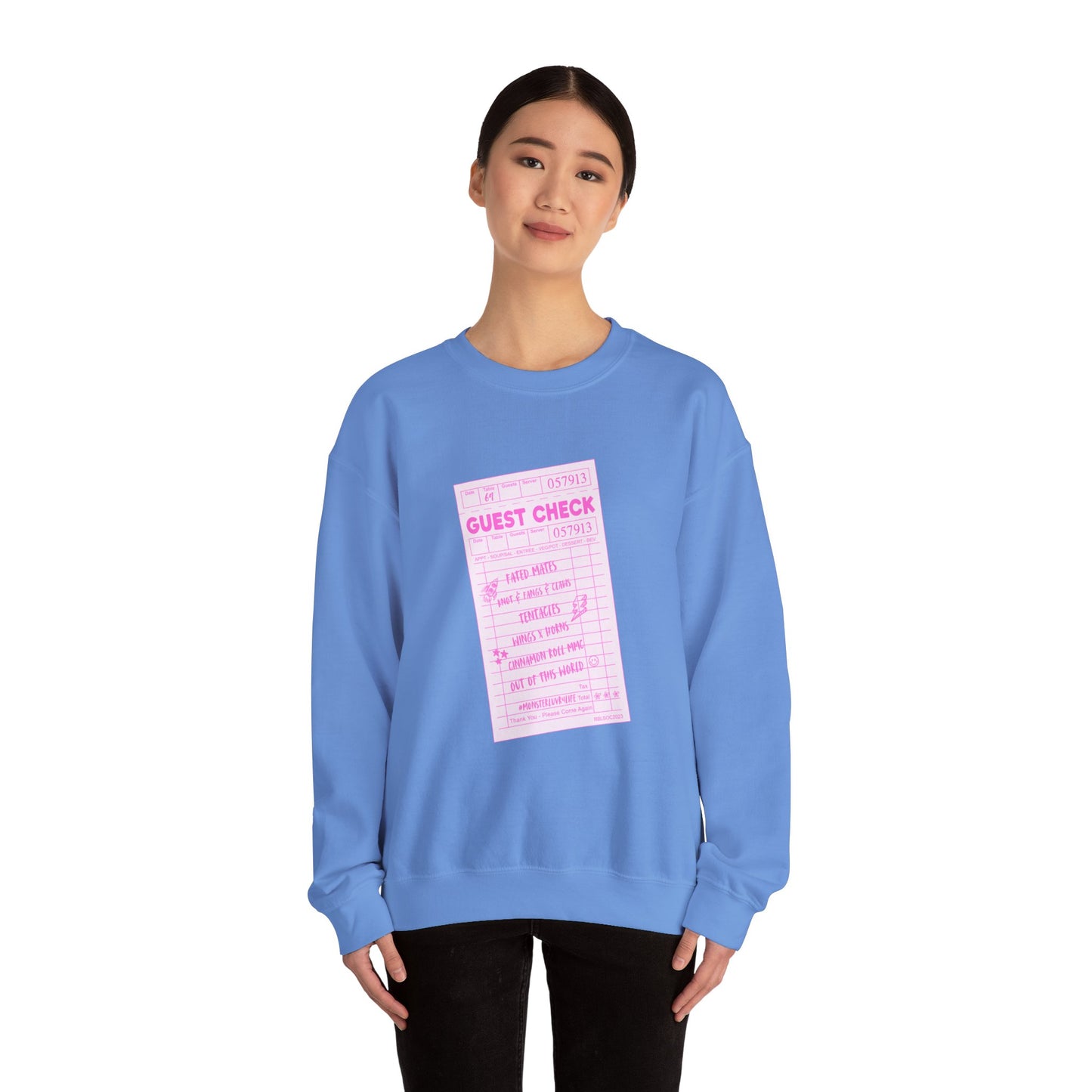 Guest Check PINK Monster Luvr Unisex Heavy Blend™ Crewneck Sweatshirt