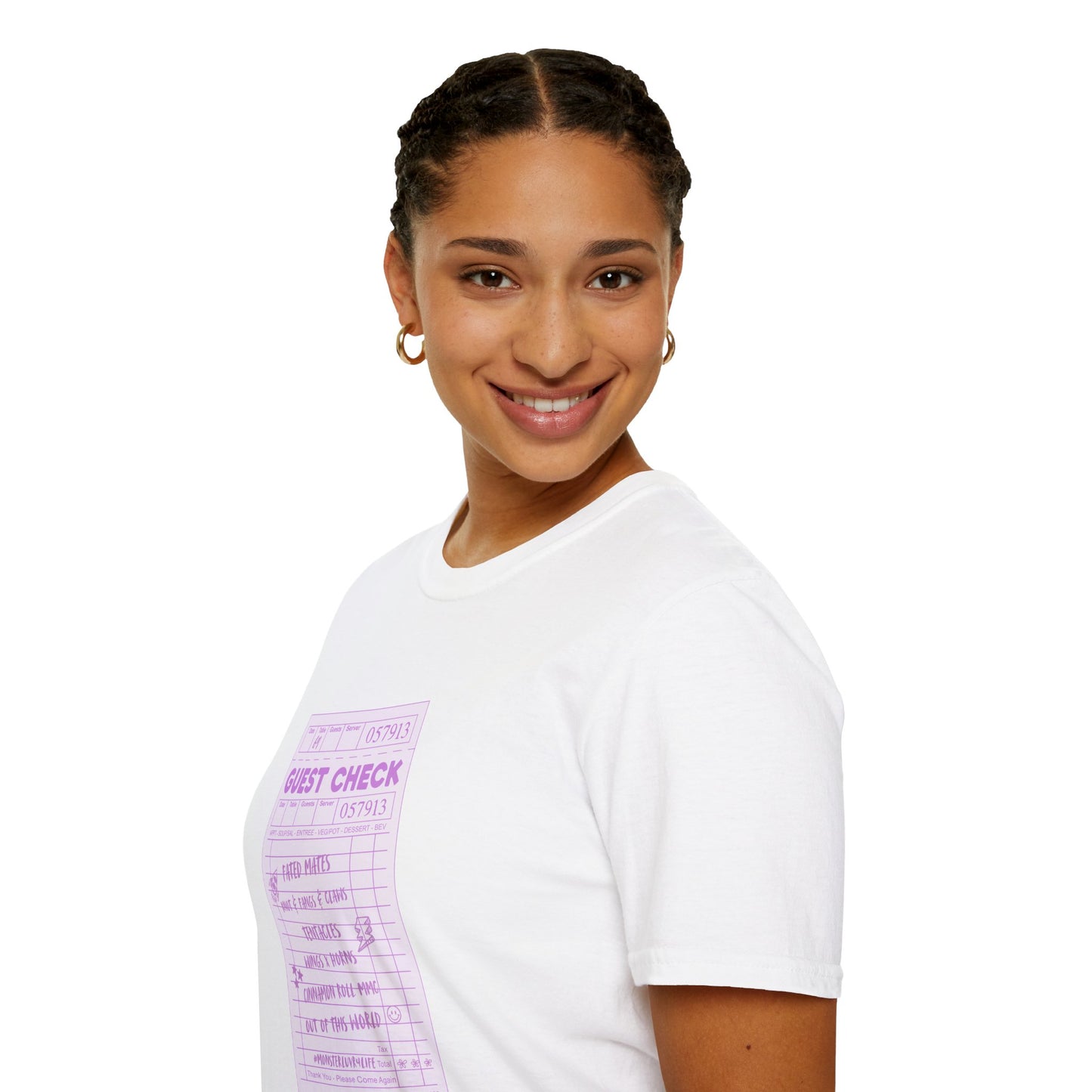 Guest Check Purple Unisex Softstyle T-Shirt