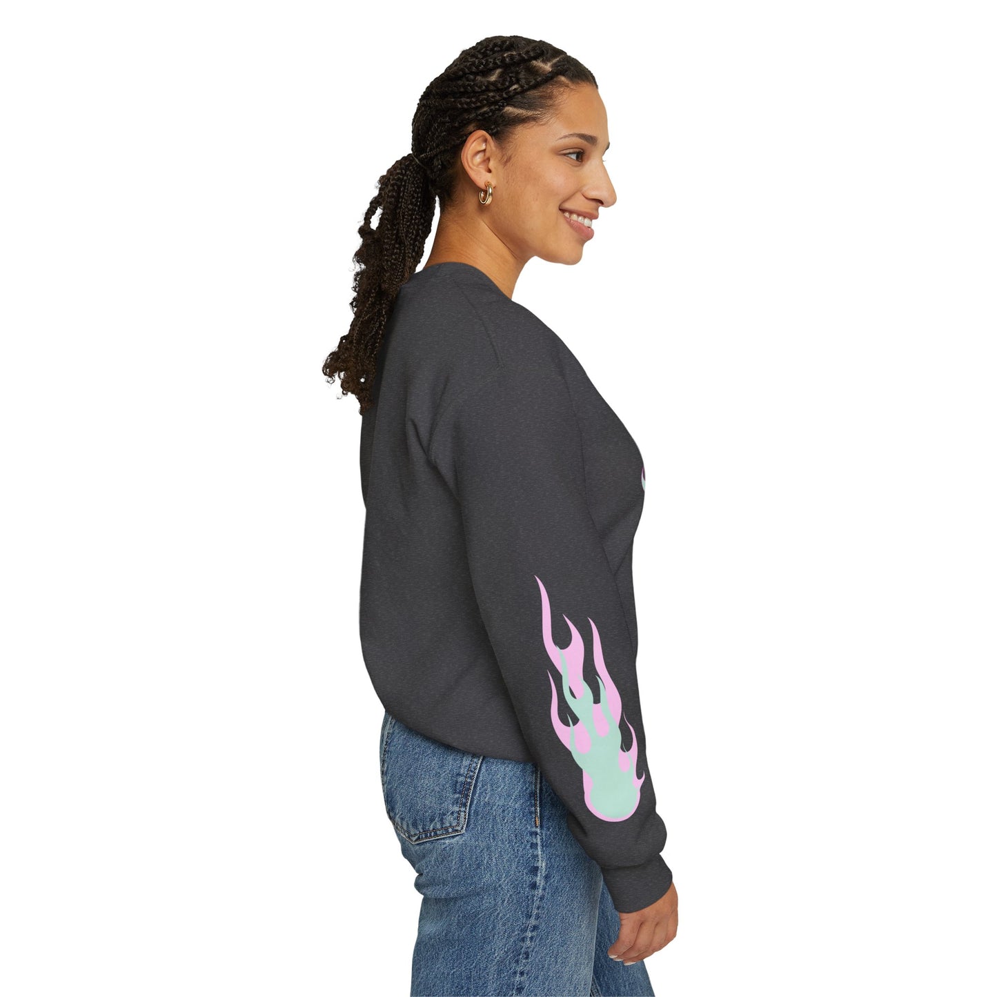 Monster Lover Flames Unisex Heavy Blend™ Crewneck Sweatshirt