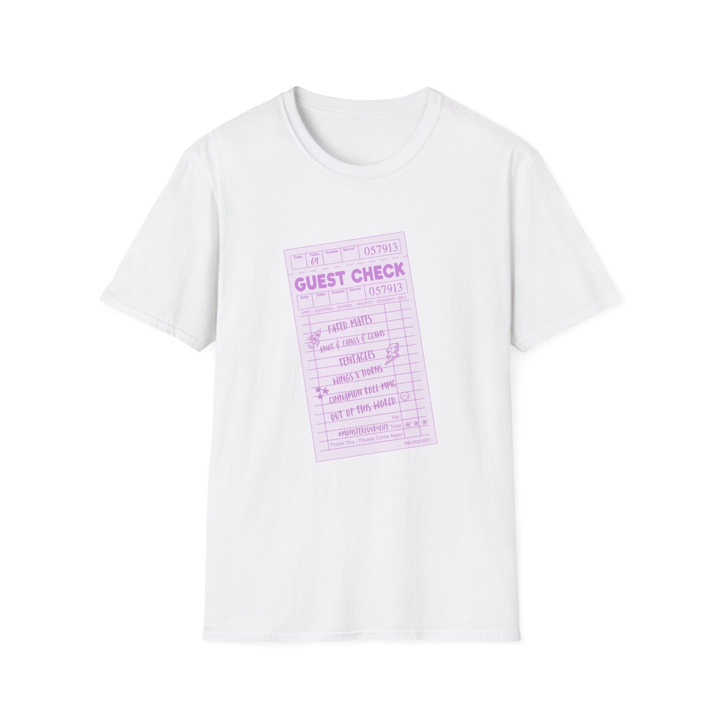 Guest Check Purple Unisex Softstyle T-Shirt