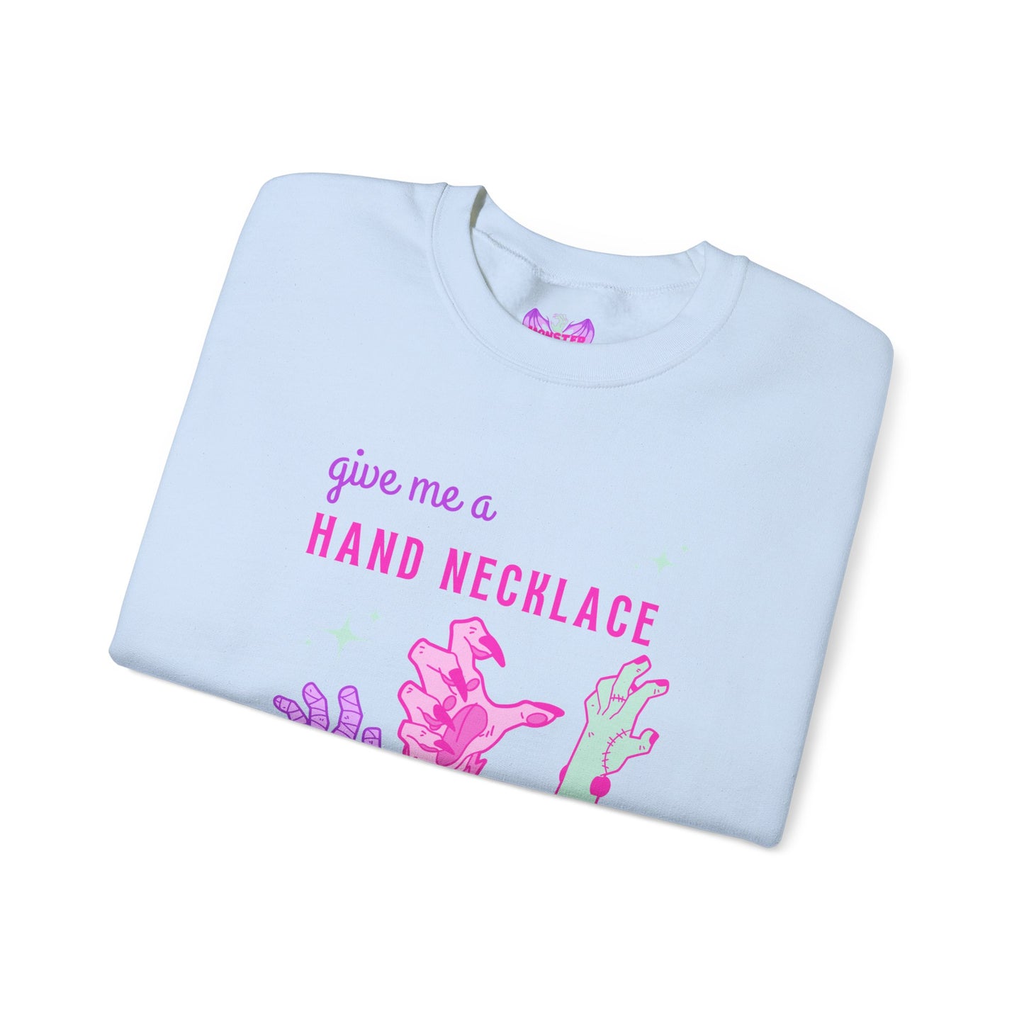 Hand Necklace Unisex Heavy Blend™ Crewneck Sweatshirt