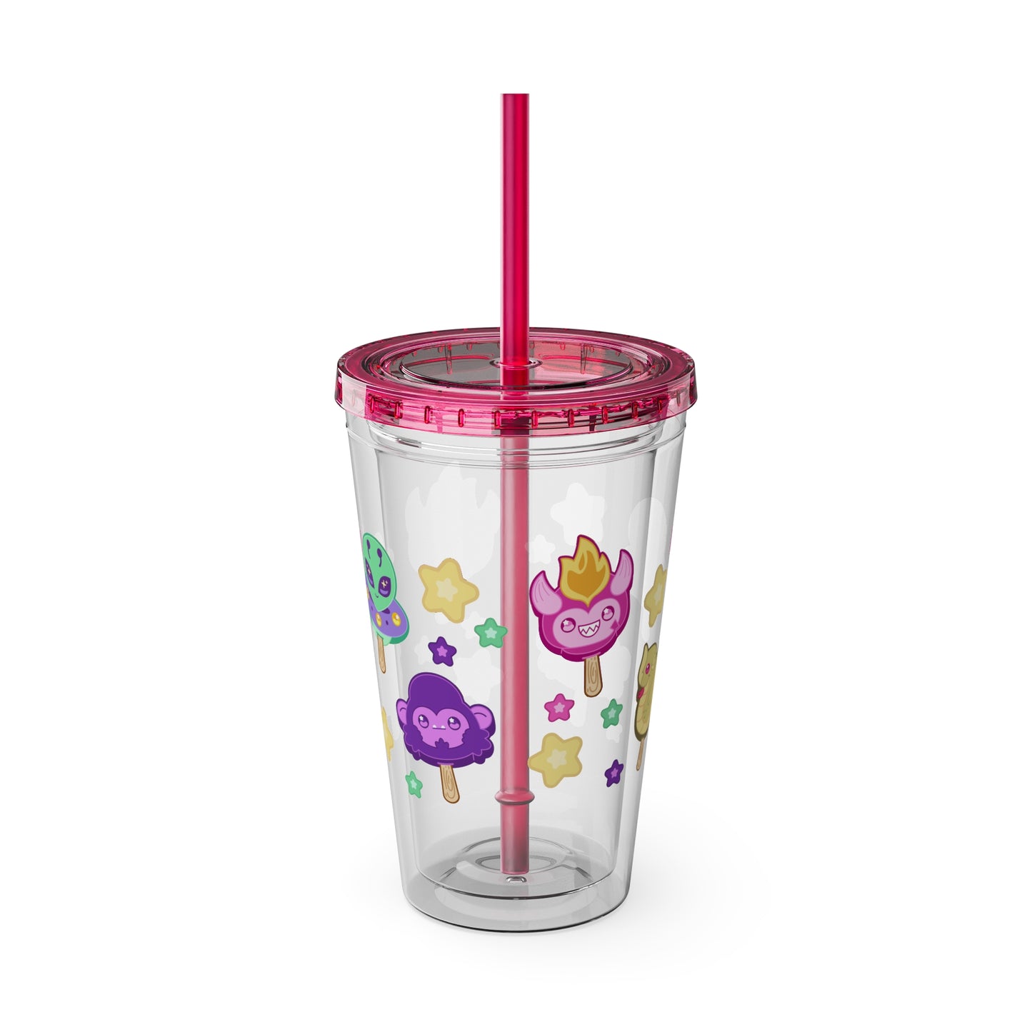 Monster Treats 3.0 Sunsplash Tumbler with Straw, 16oz