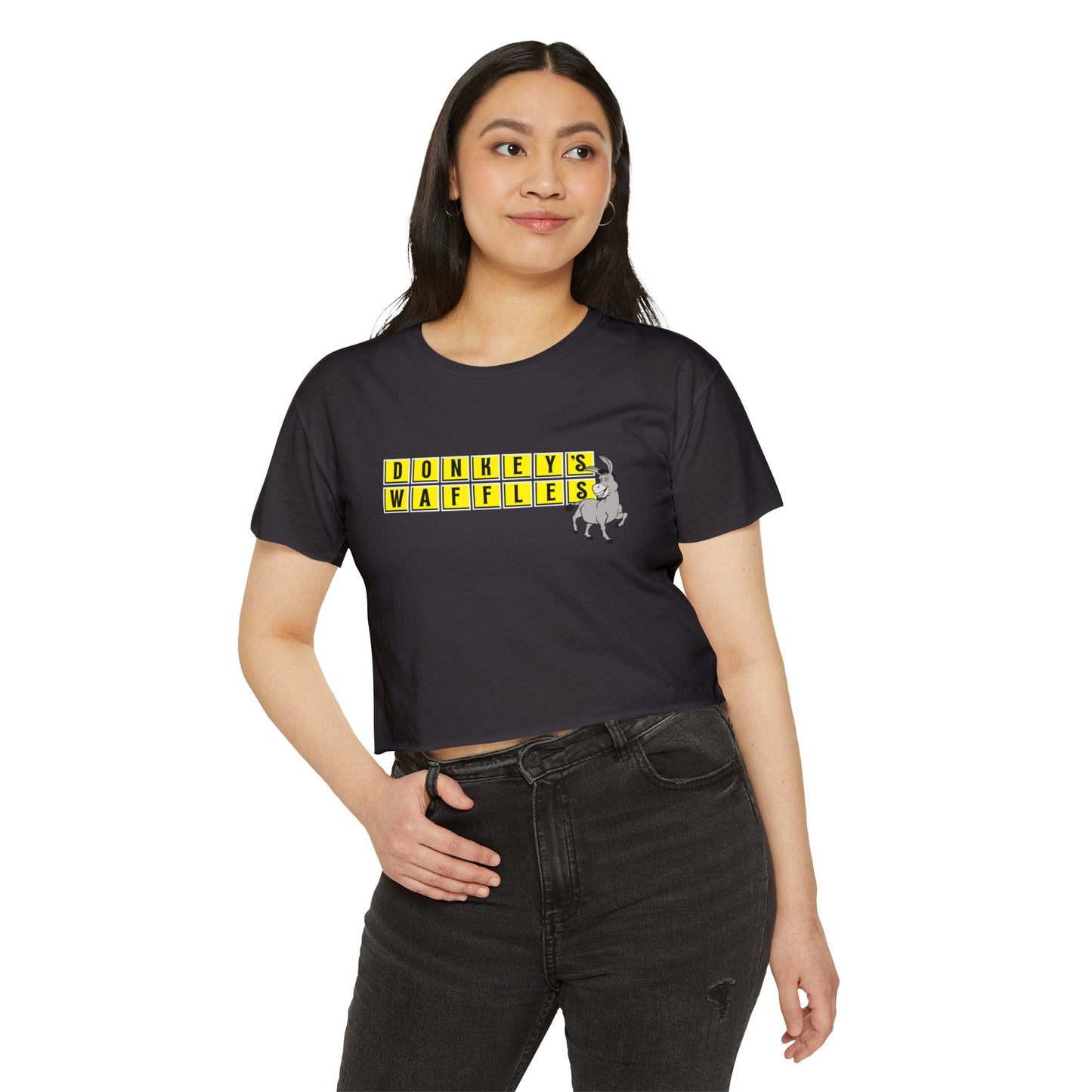 Donkey's Waffles Women's Festival Crop Top