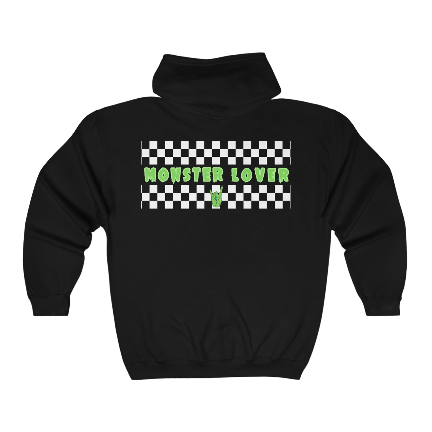 Checker Monster Lover Unisex Heavy Blend™ Full Zip Hooded Sweatshirt