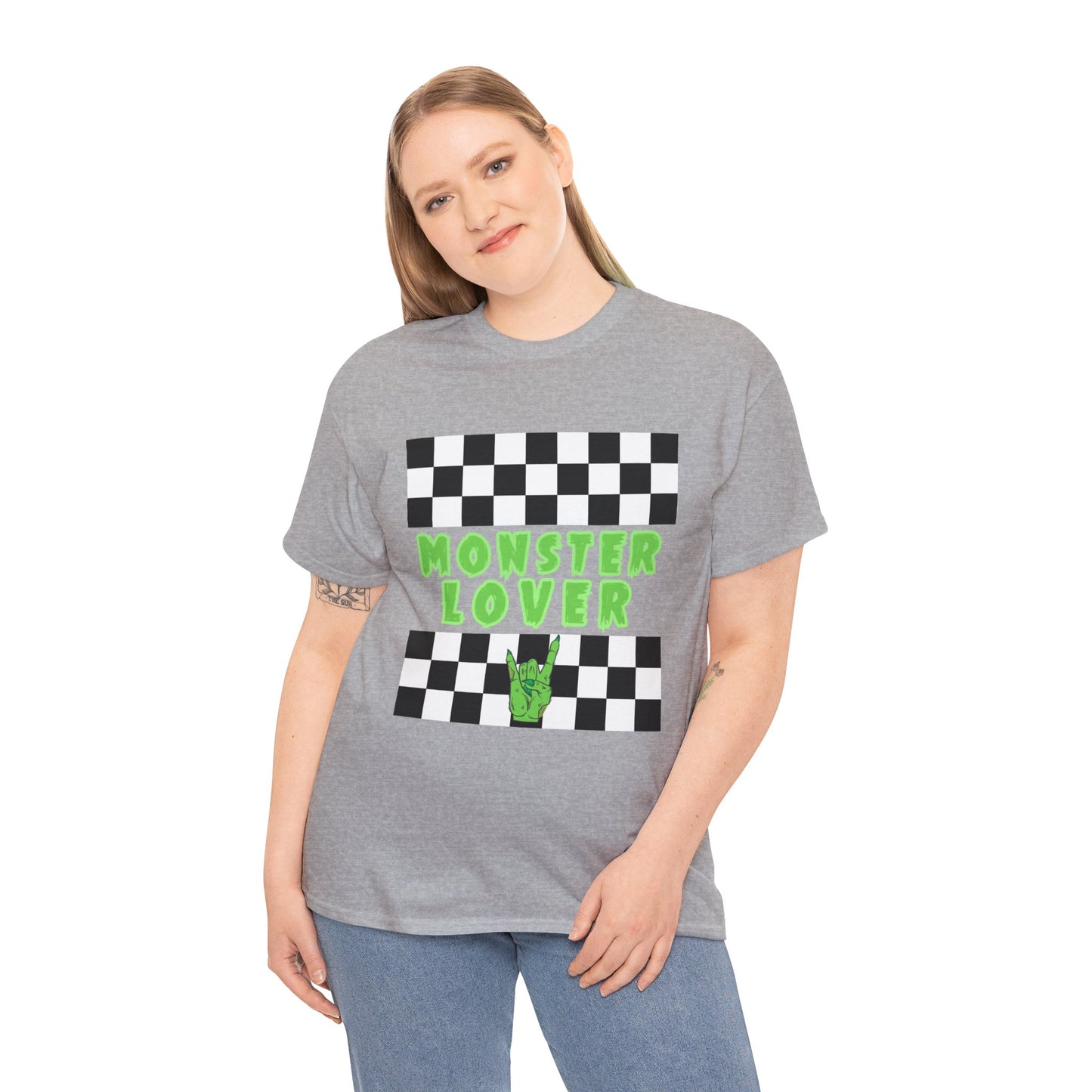 Checker Monster Lover Unisex Heavy Cotton Tee