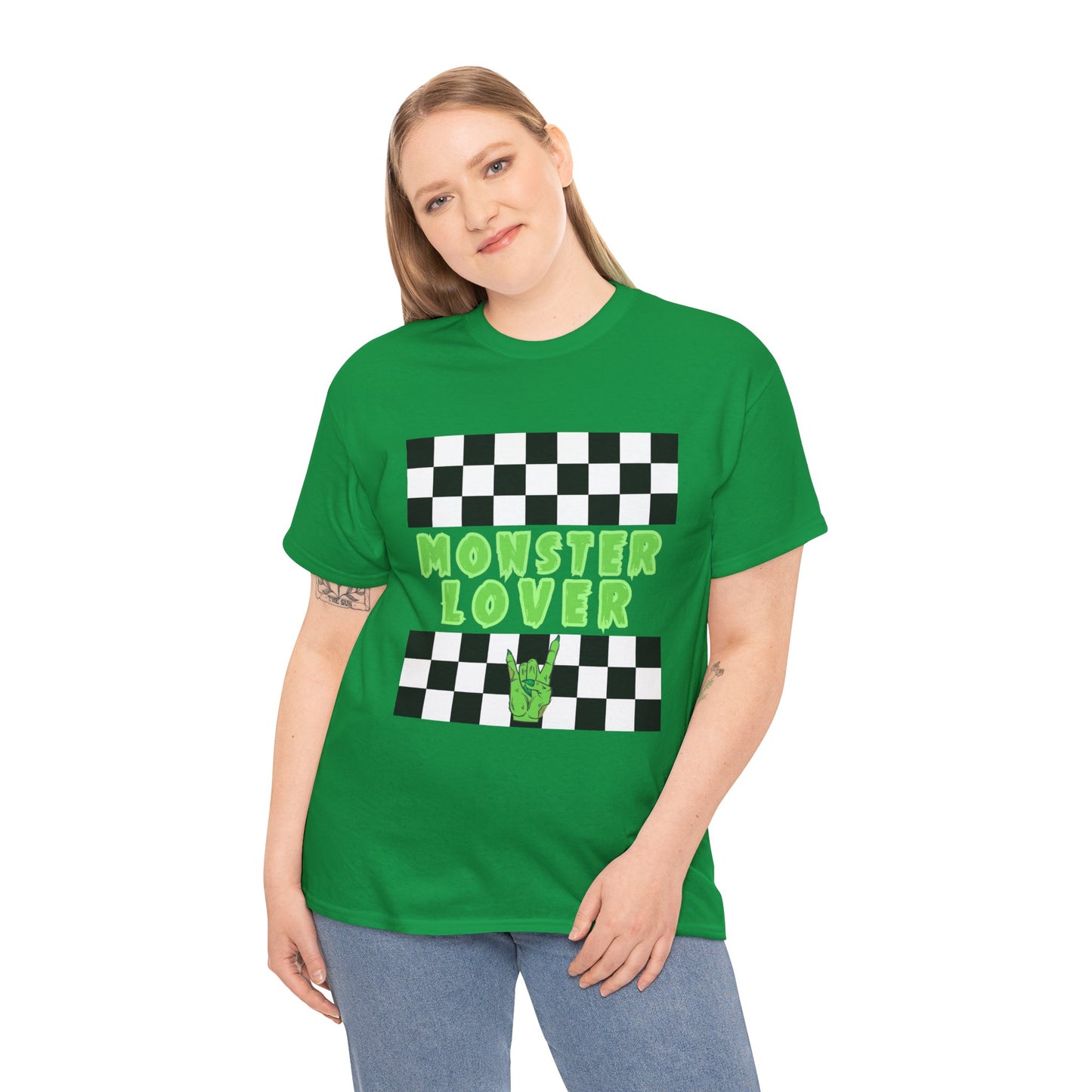 Checker Monster Lover Unisex Heavy Cotton Tee
