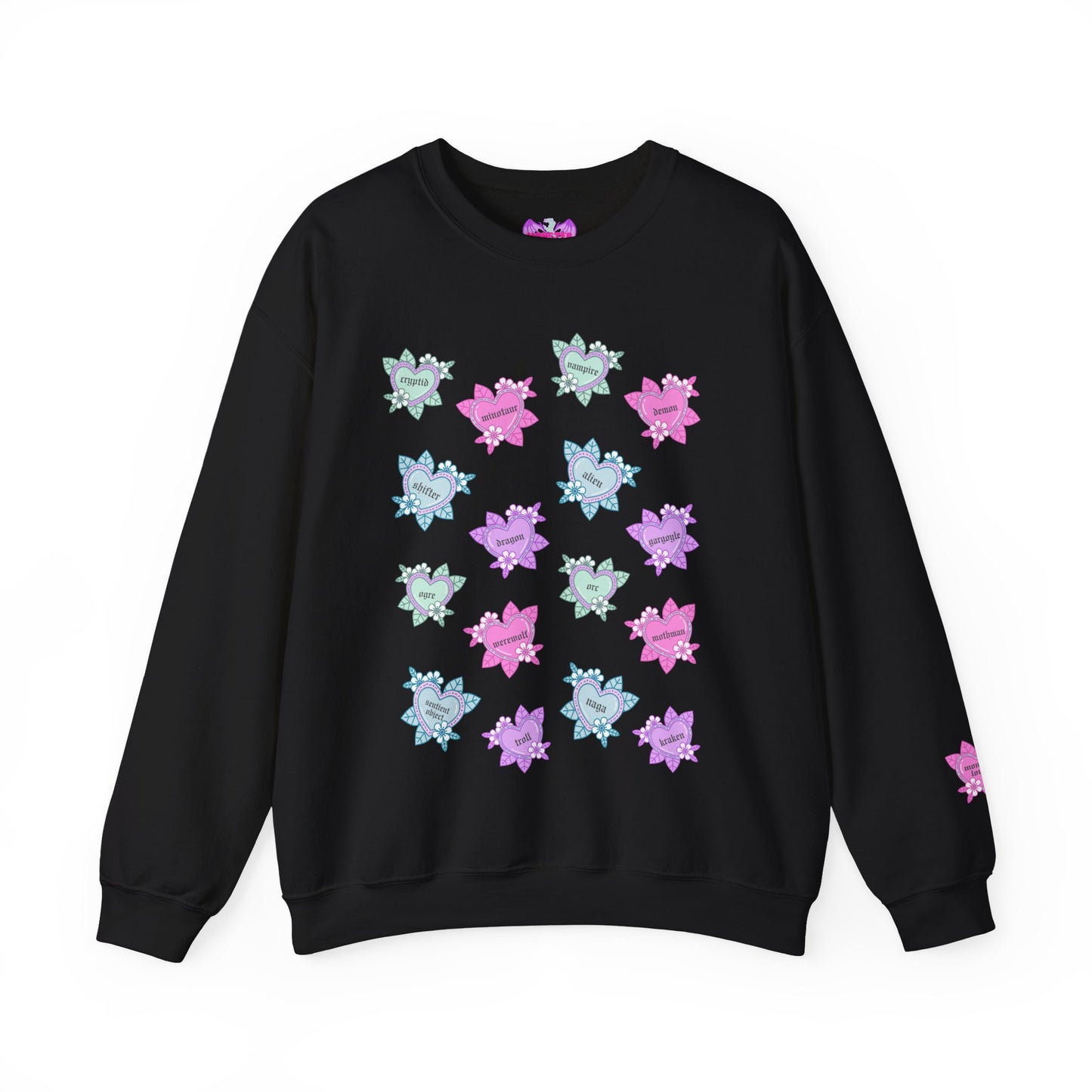 Tattoo Hearts Unisex Heavy Blend™ Crewneck Sweatshirt