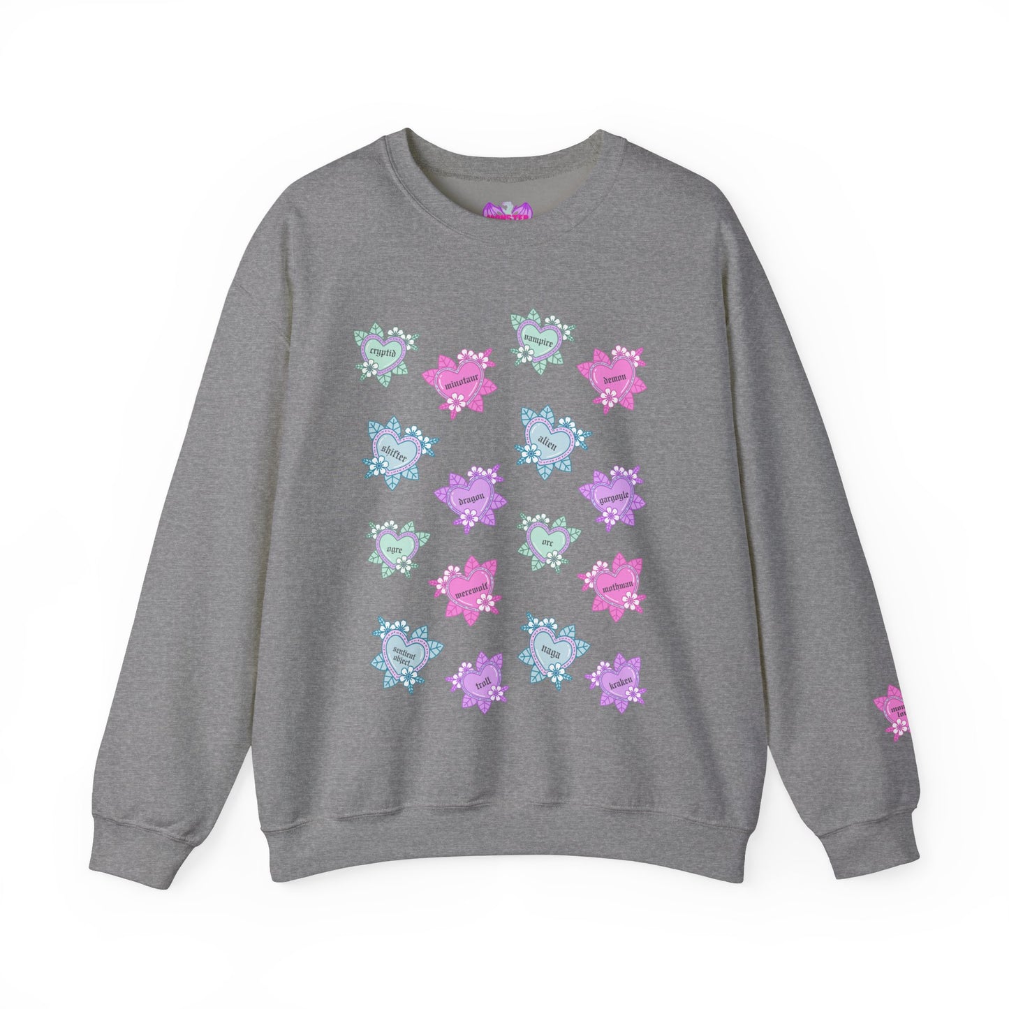 Tattoo Hearts Unisex Heavy Blend™ Crewneck Sweatshirt