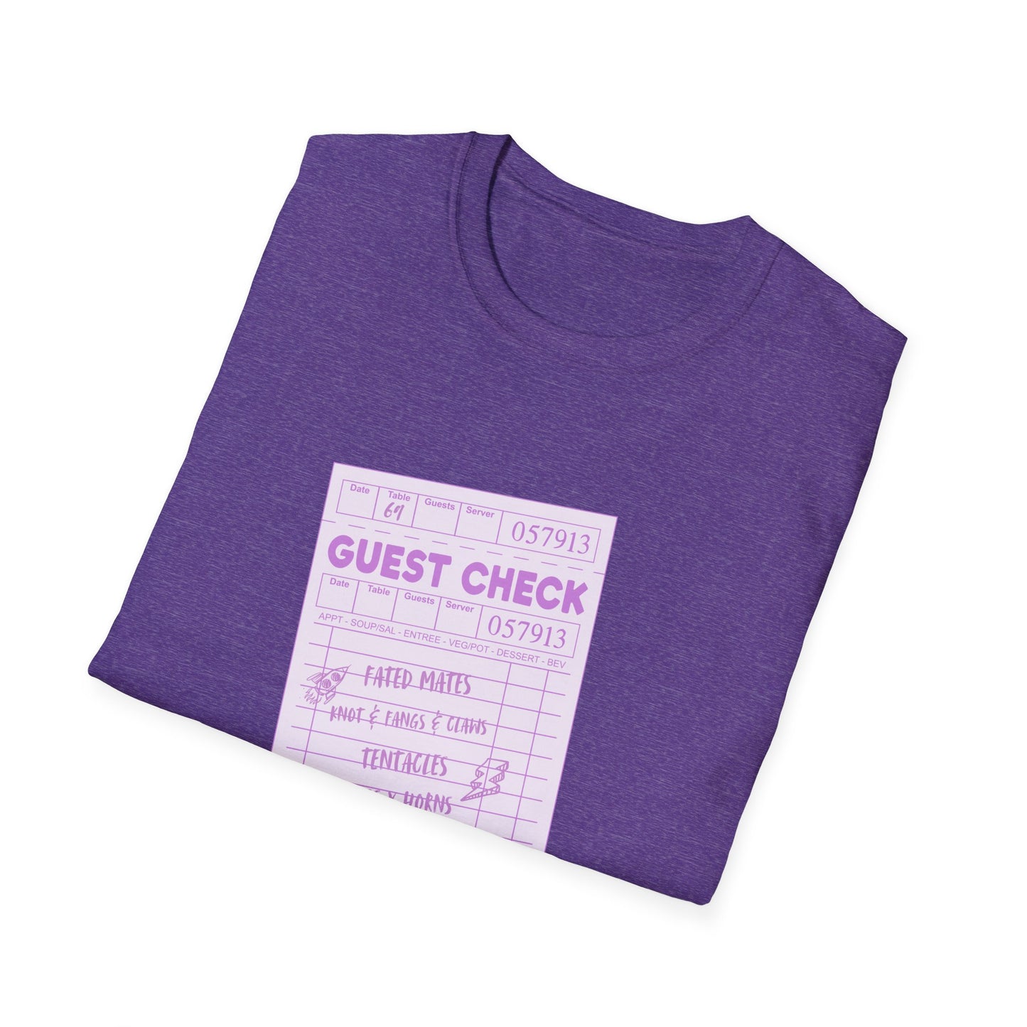 Guest Check Purple Unisex Softstyle T-Shirt