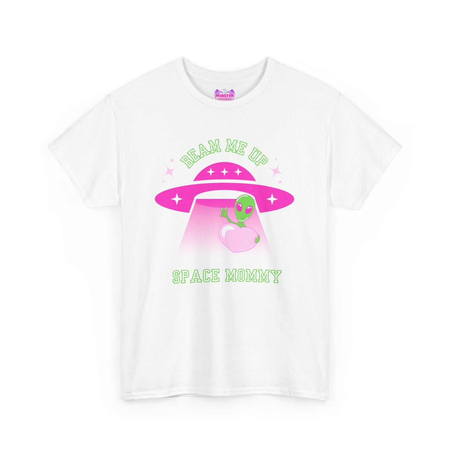 Space Mommy Pink Unisex Heavy Cotton Tee