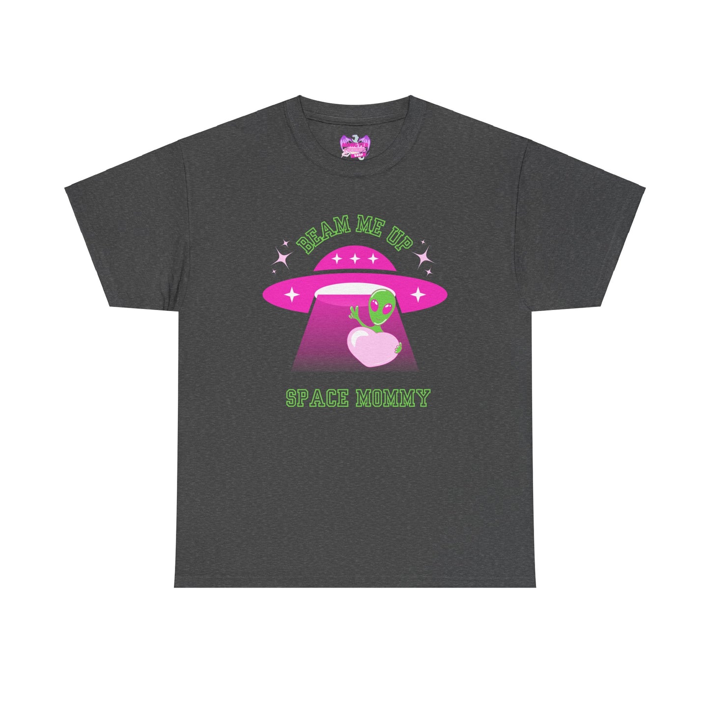 Space Mommy Pink Unisex Heavy Cotton Tee