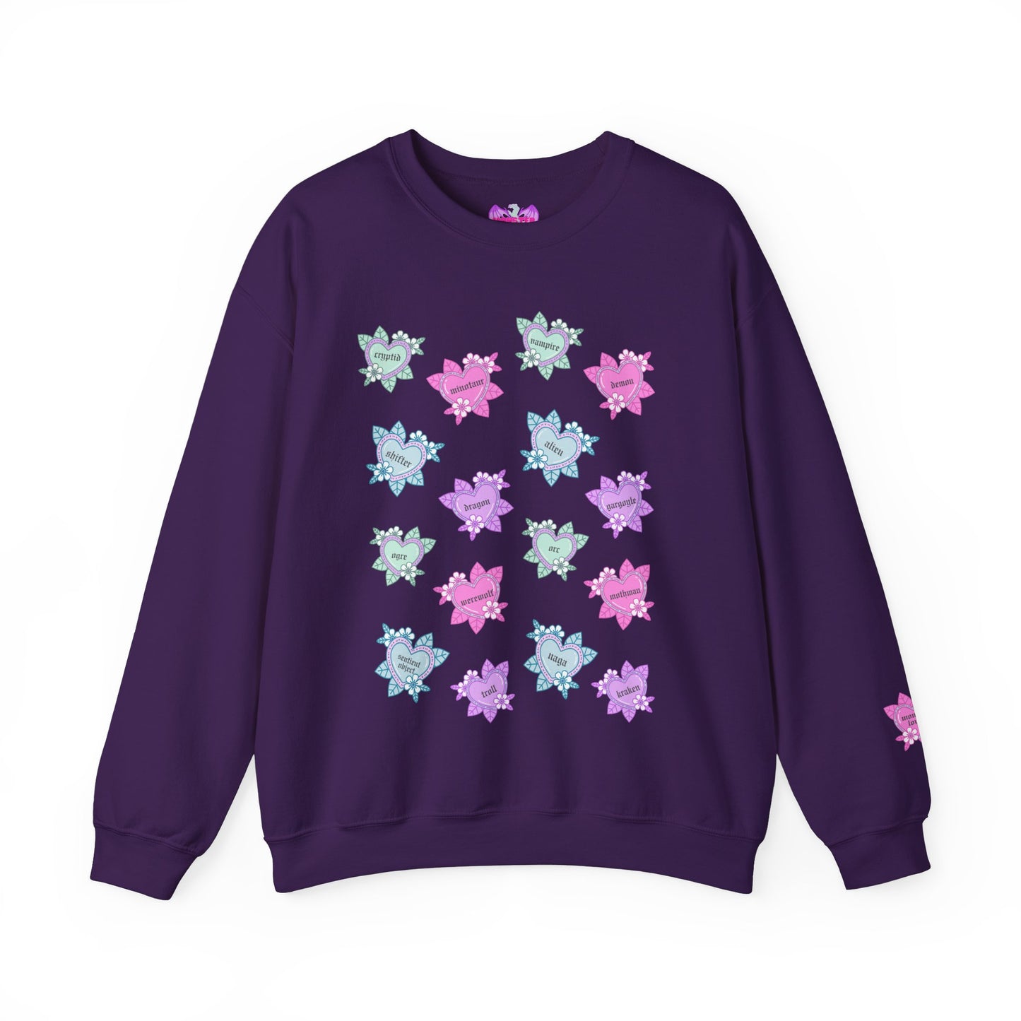 Tattoo Hearts Unisex Heavy Blend™ Crewneck Sweatshirt