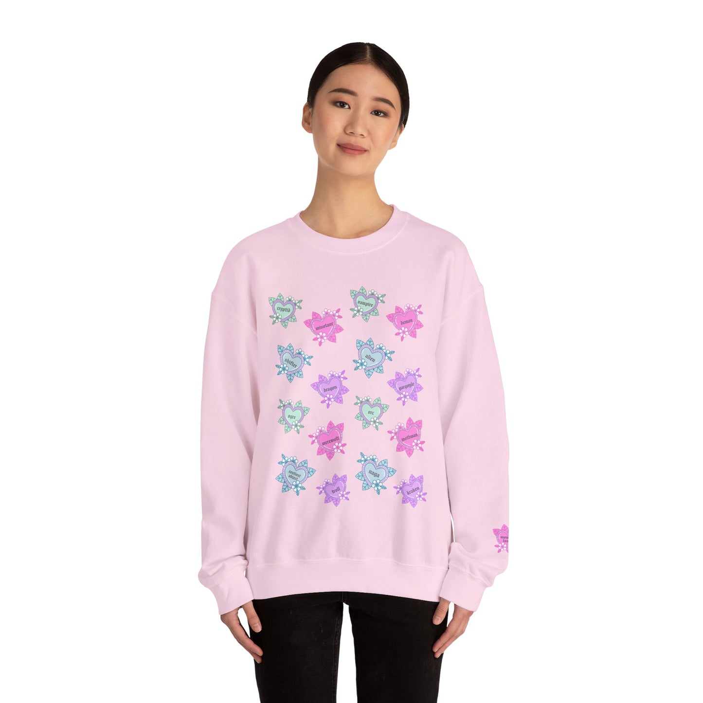 Tattoo Hearts Unisex Heavy Blend™ Crewneck Sweatshirt