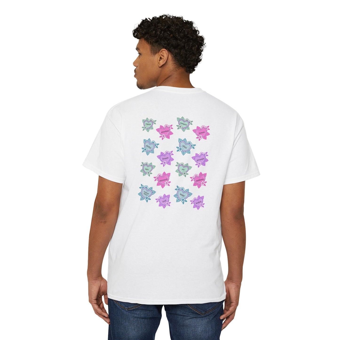 Tattoo Monster Hearts Unisex Heavy Cotton Pocket Tee