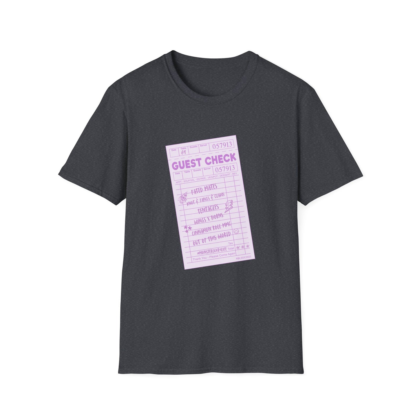 Guest Check Purple Unisex Softstyle T-Shirt