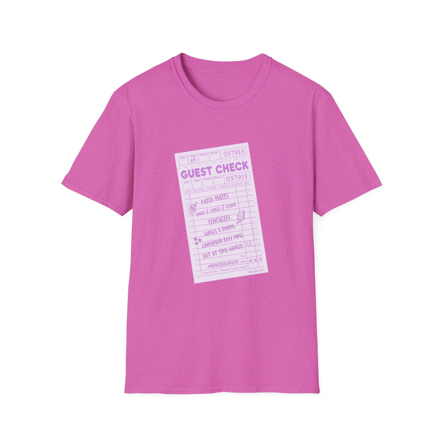 Guest Check Purple Unisex Softstyle T-Shirt