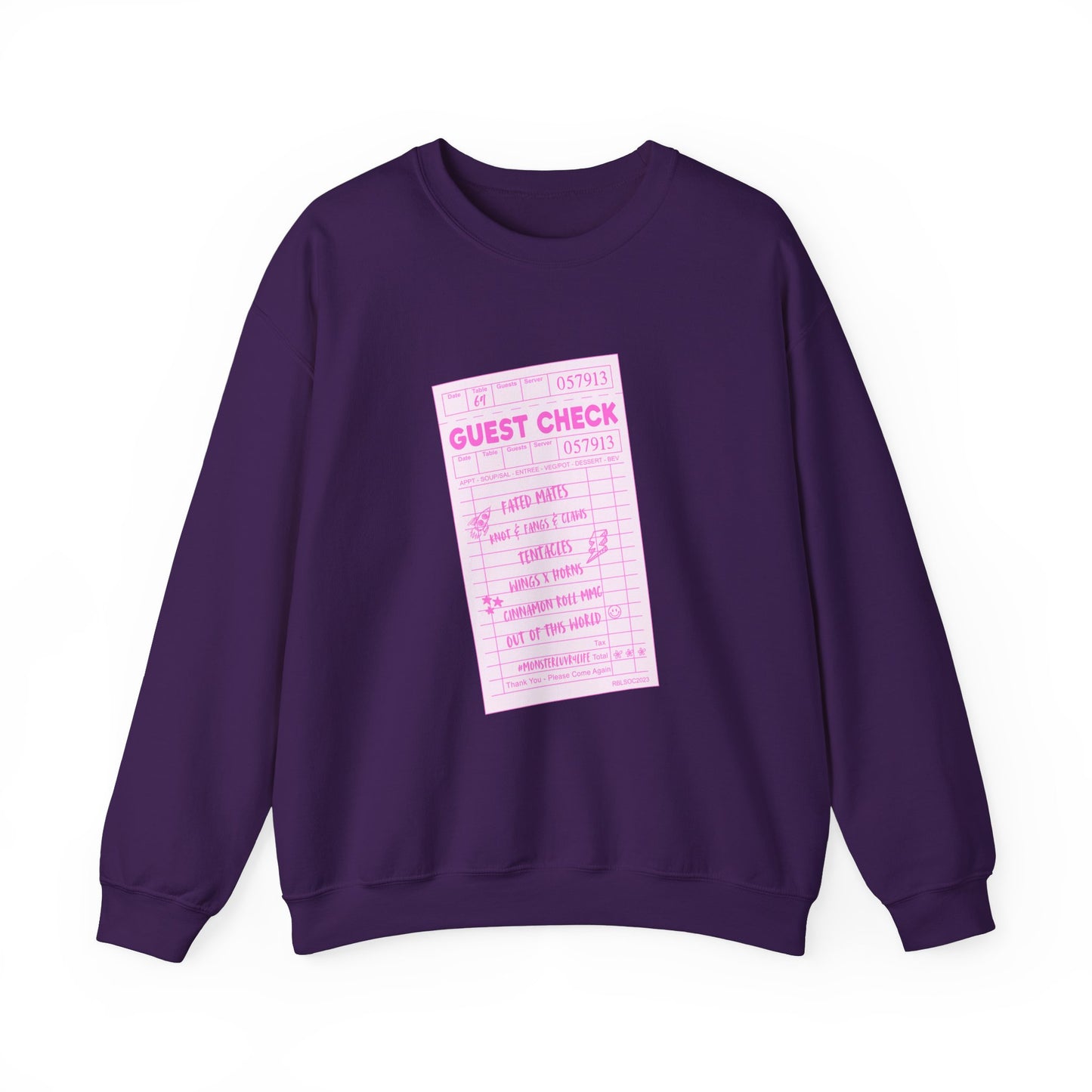 Guest Check PINK Monster Luvr Unisex Heavy Blend™ Crewneck Sweatshirt
