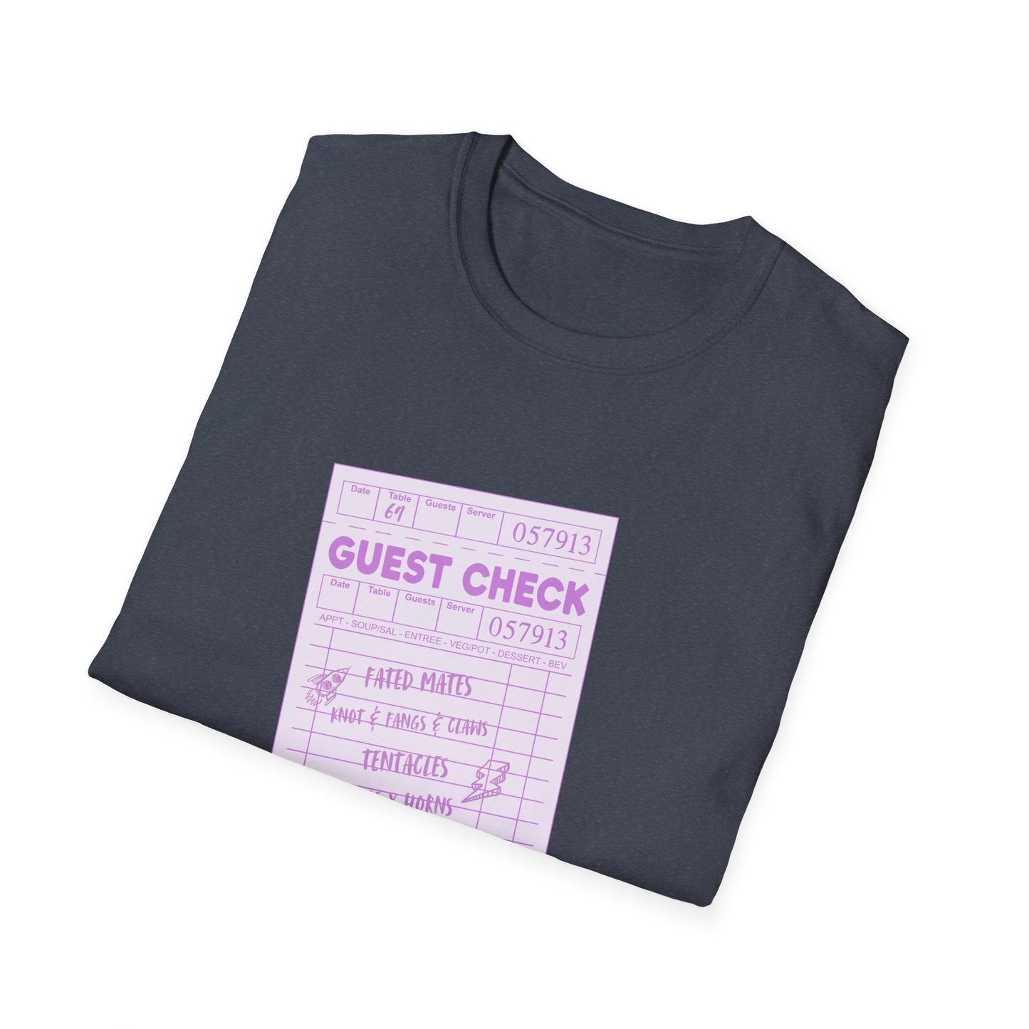 Guest Check Purple Unisex Softstyle T-Shirt