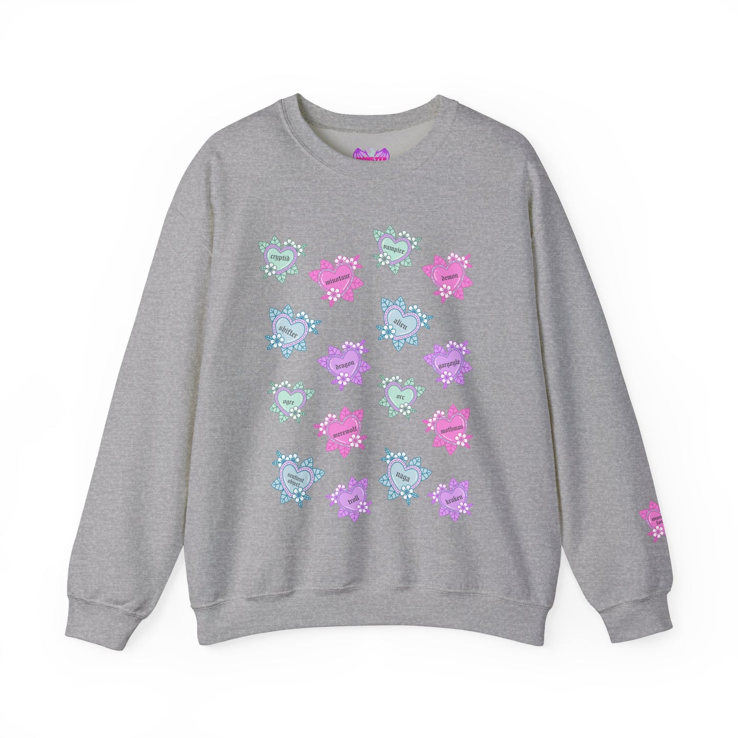 Tattoo Hearts Unisex Heavy Blend™ Crewneck Sweatshirt