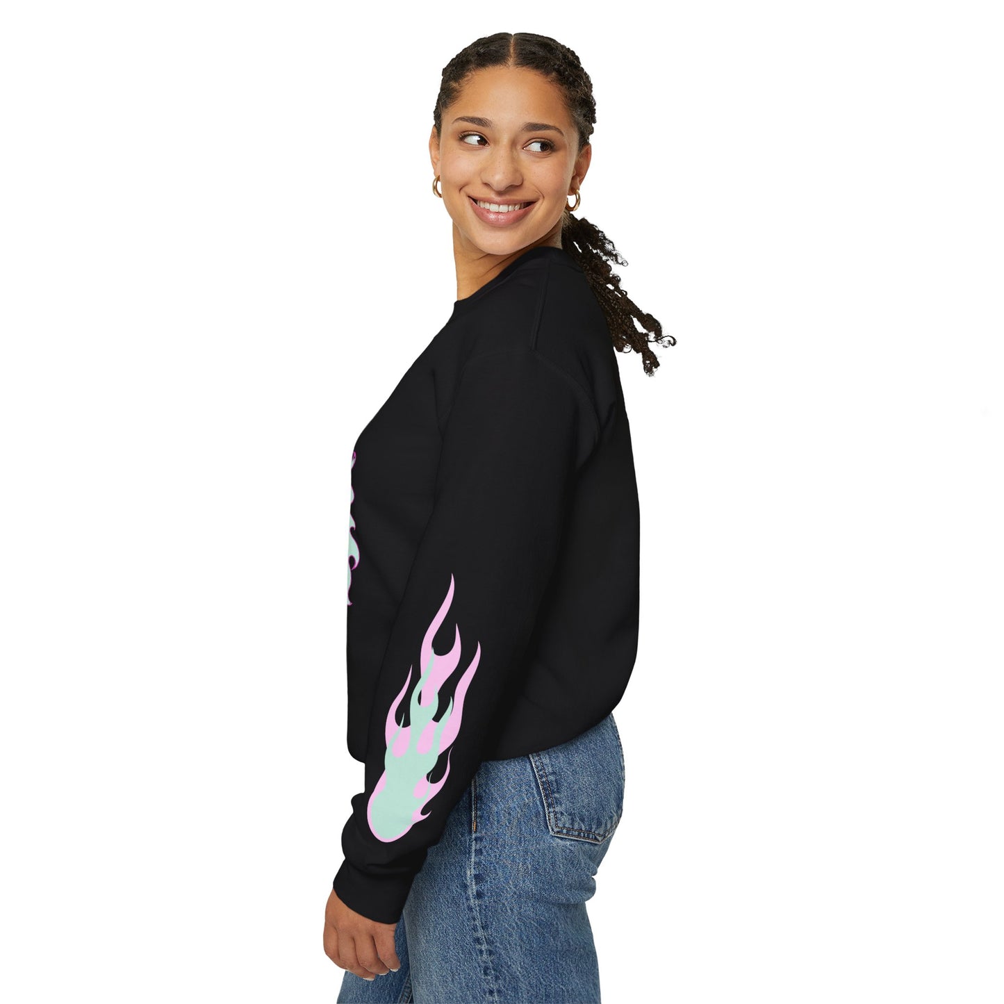 Monster Lover Flames Unisex Heavy Blend™ Crewneck Sweatshirt
