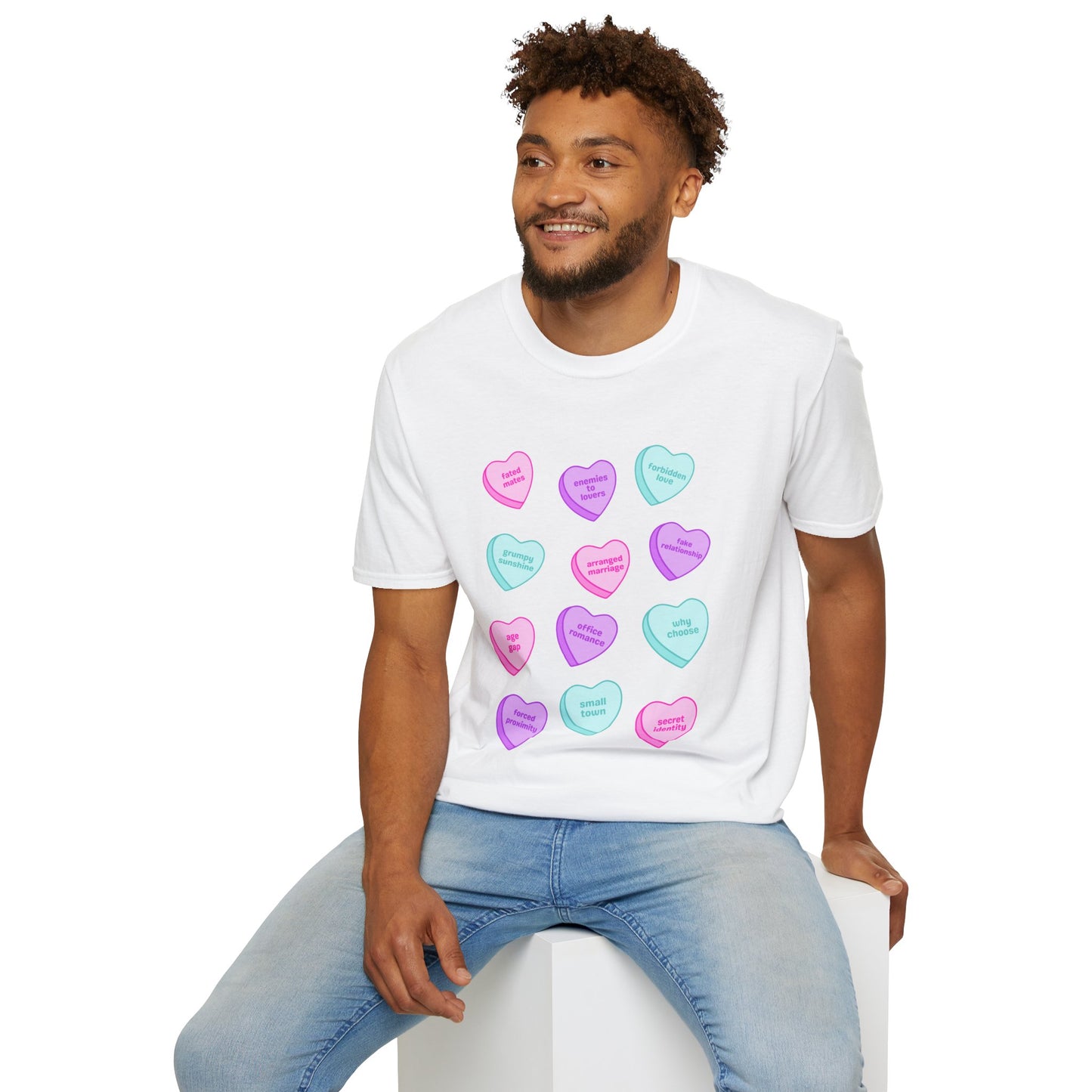 Candy Hearts Tropes Unisex Softstyle T-Shirt