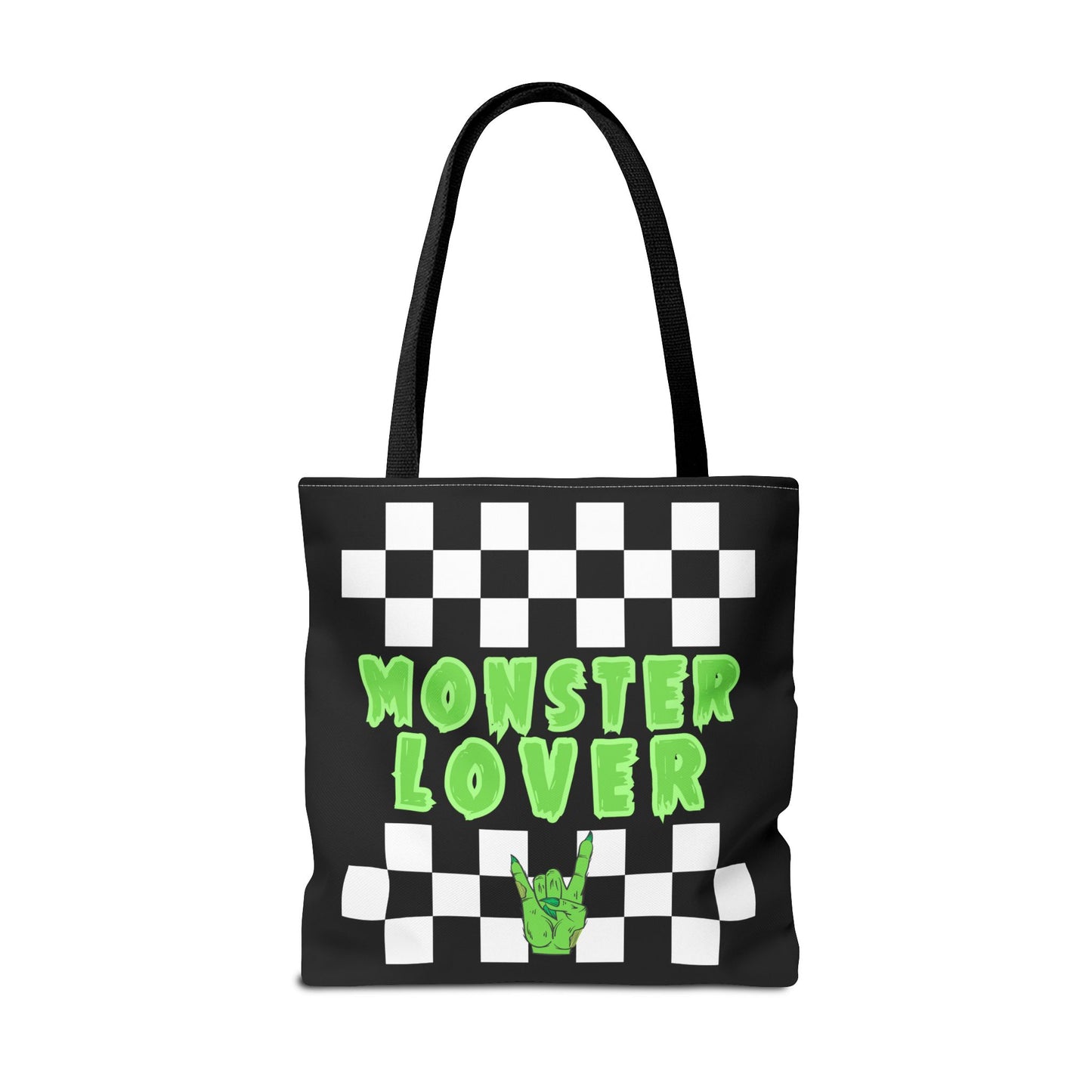 Checker Monster Lover Tote Bag