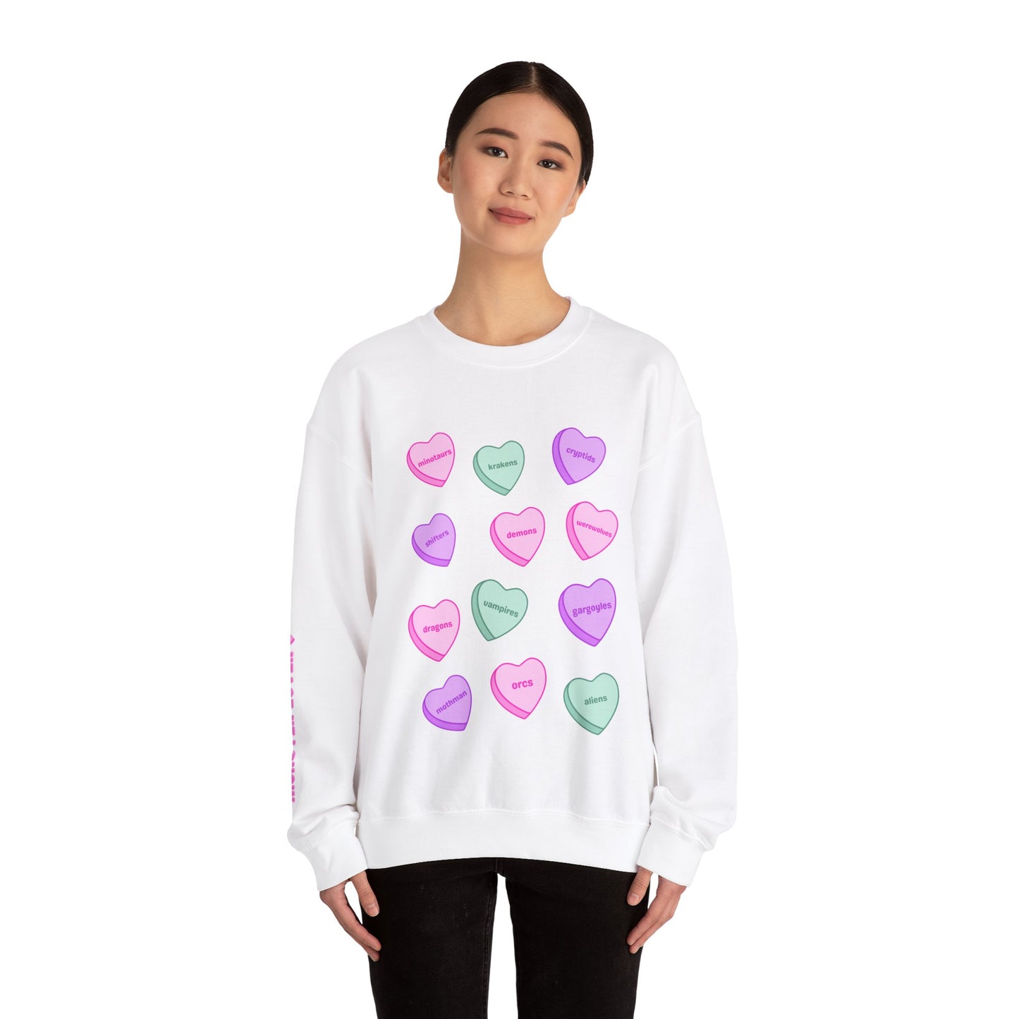 Candy Hearts Unisex Heavy Blend™ Crewneck Sweatshirt