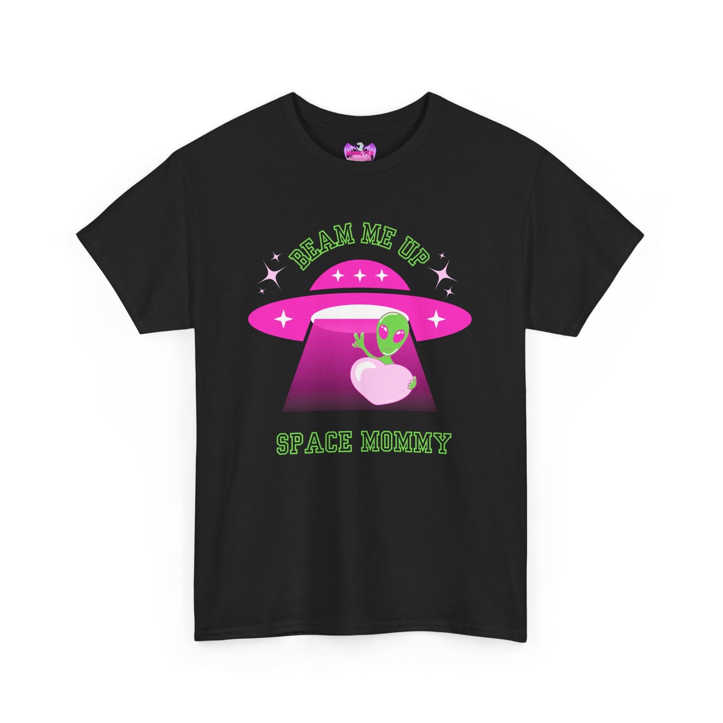Space Mommy Pink Unisex Heavy Cotton Tee