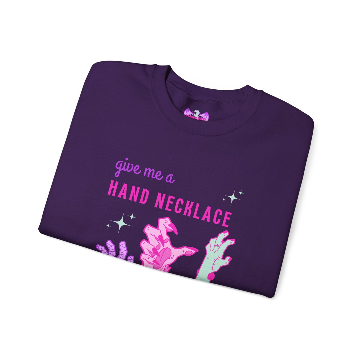 Hand Necklace Unisex Heavy Blend™ Crewneck Sweatshirt