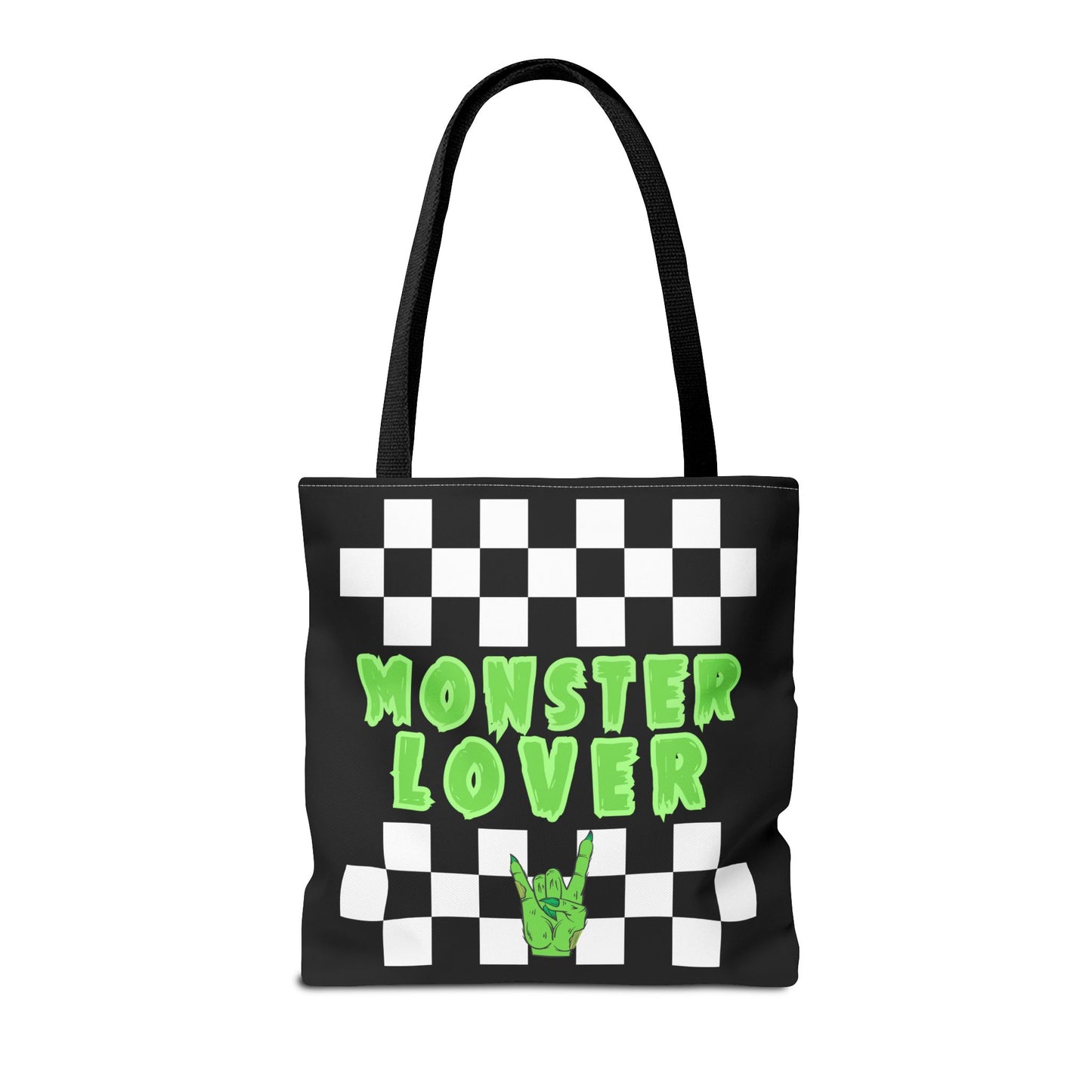 Checker Monster Lover Tote Bag