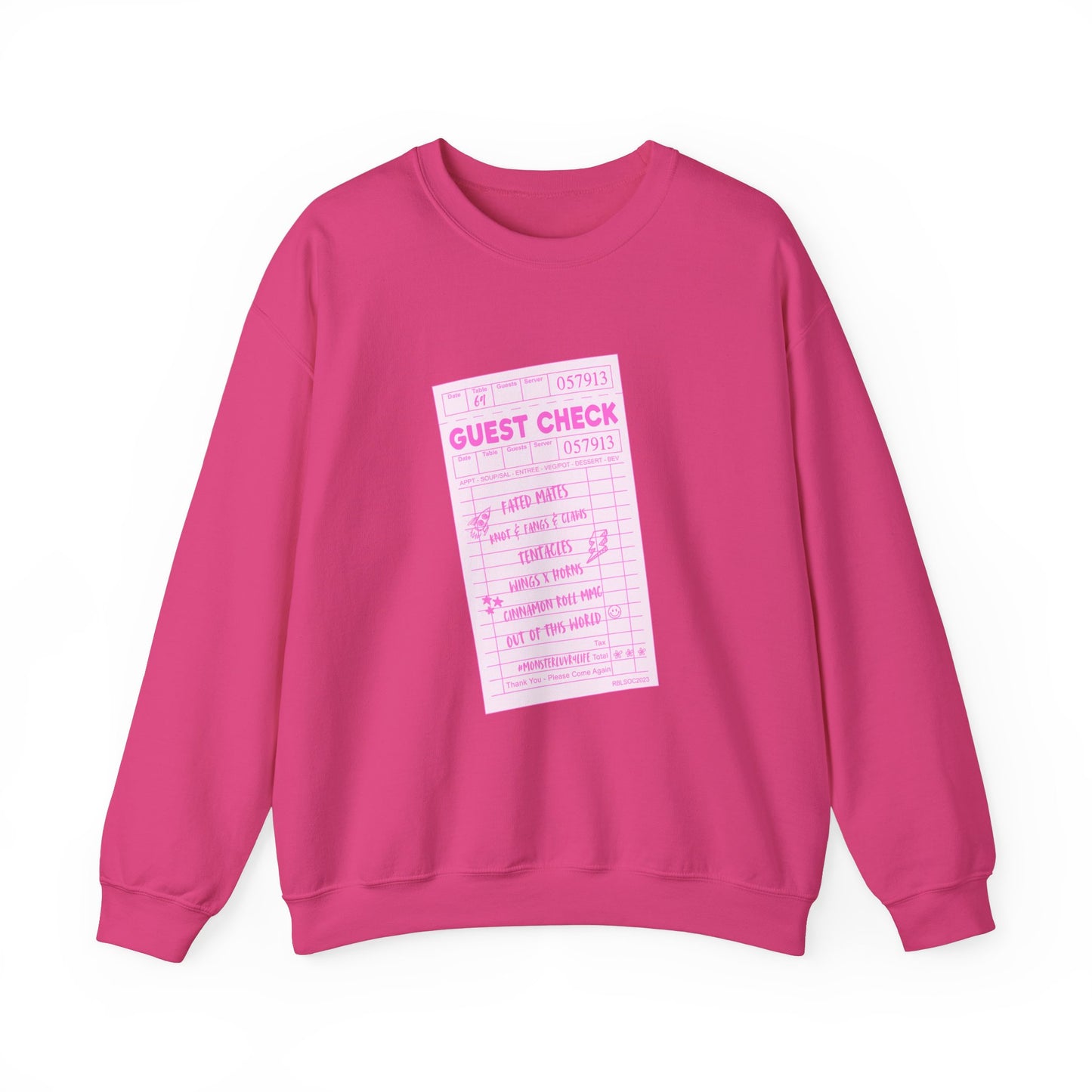 Guest Check PINK Monster Luvr Unisex Heavy Blend™ Crewneck Sweatshirt