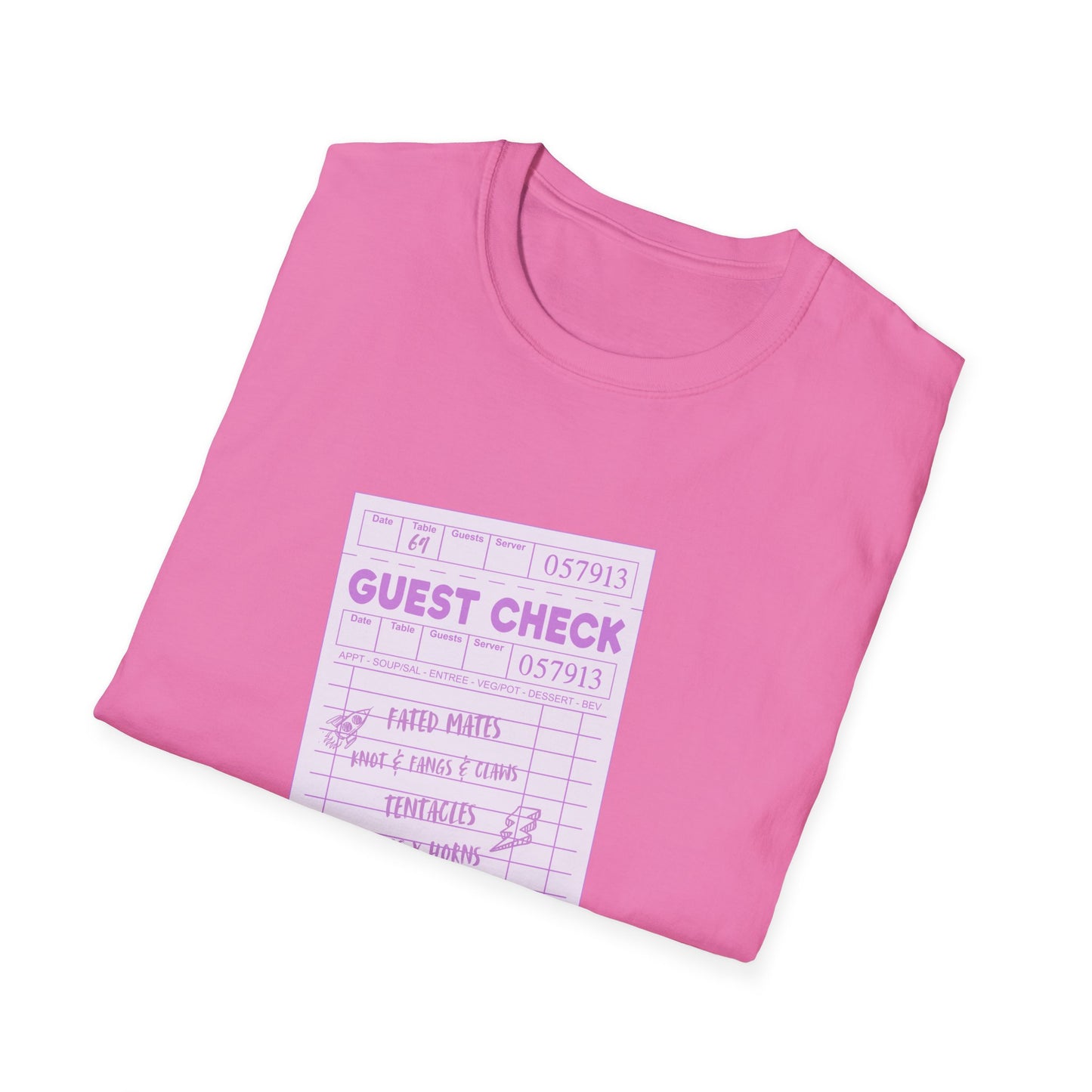 Guest Check Purple Unisex Softstyle T-Shirt