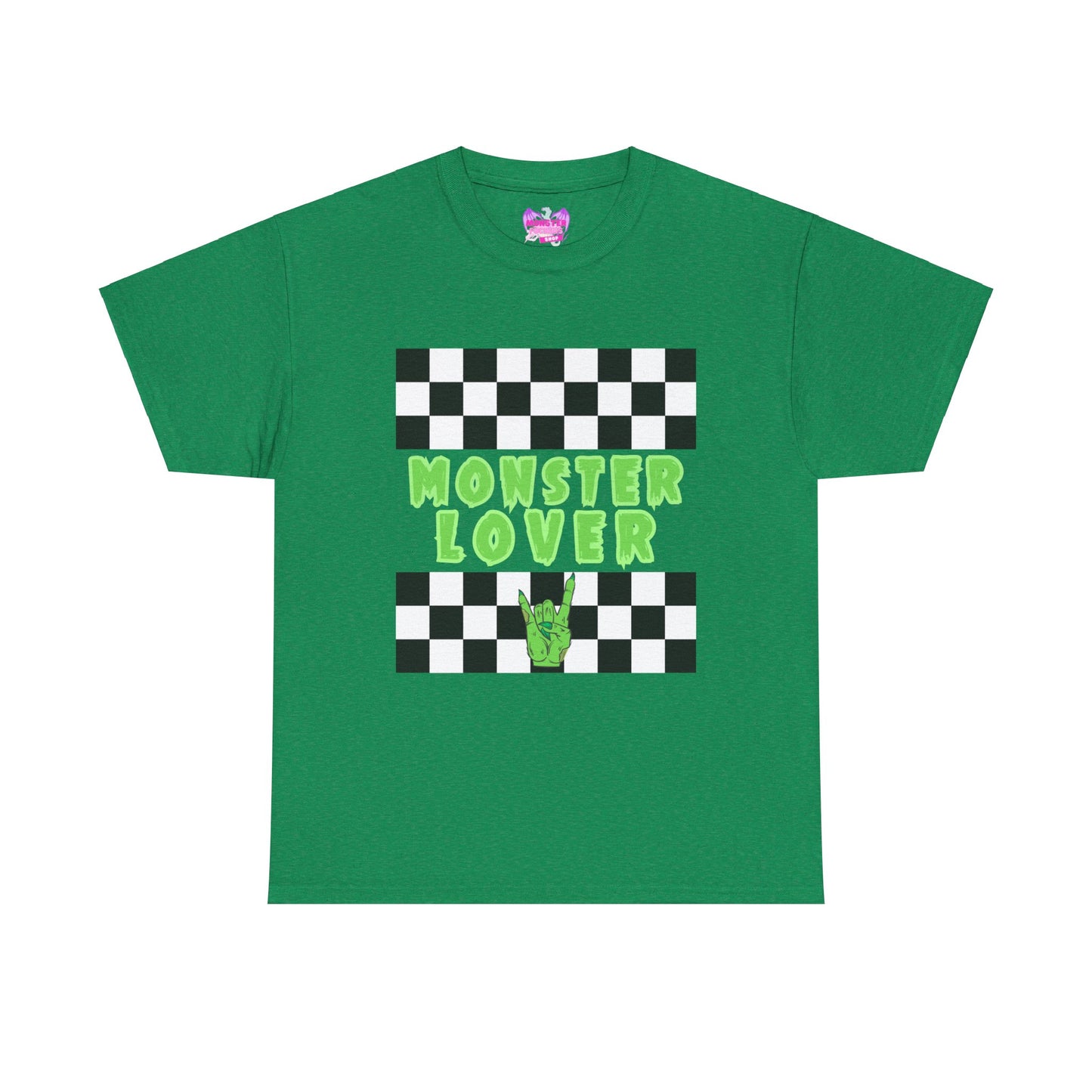 Checker Monster Lover Unisex Heavy Cotton Tee