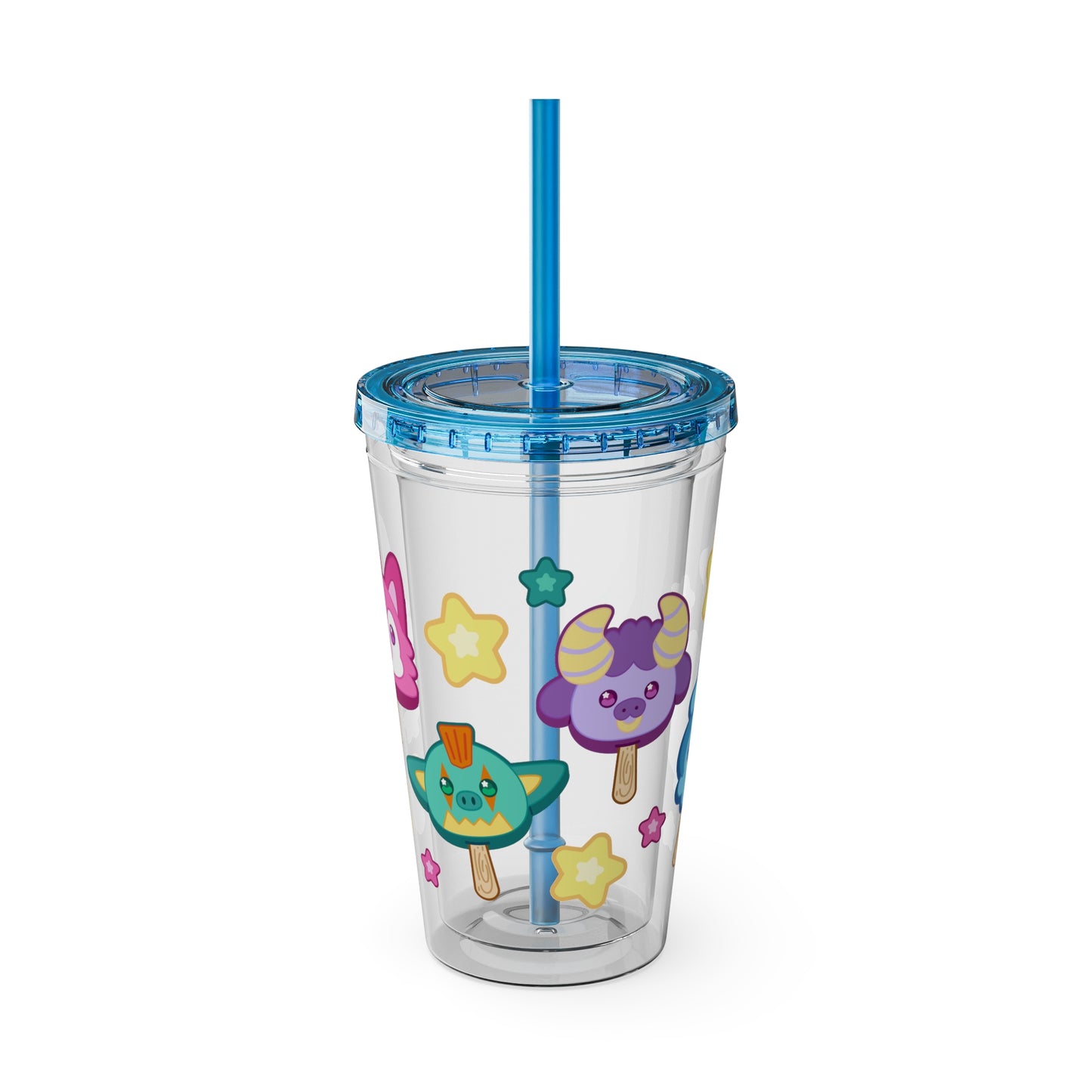 Monster Treats Sunsplash Tumbler with Straw, 16oz