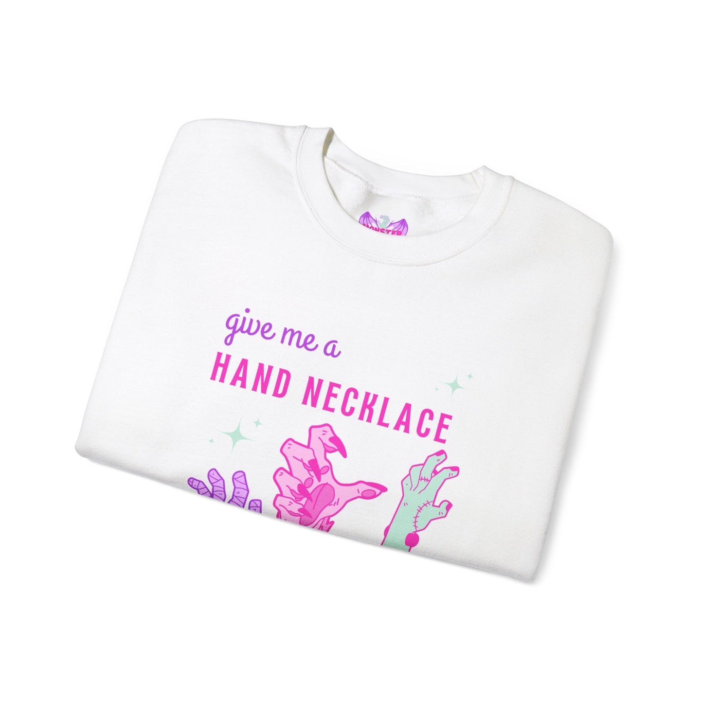 Hand Necklace Unisex Heavy Blend™ Crewneck Sweatshirt