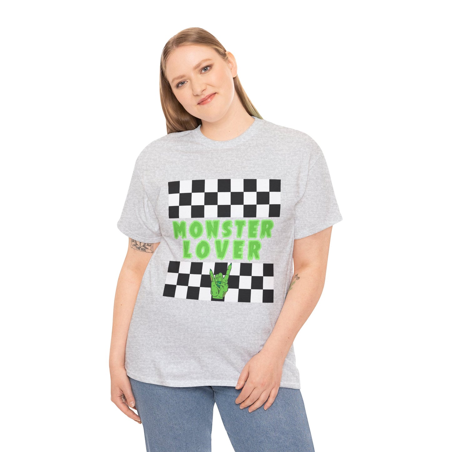 Checker Monster Lover Unisex Heavy Cotton Tee