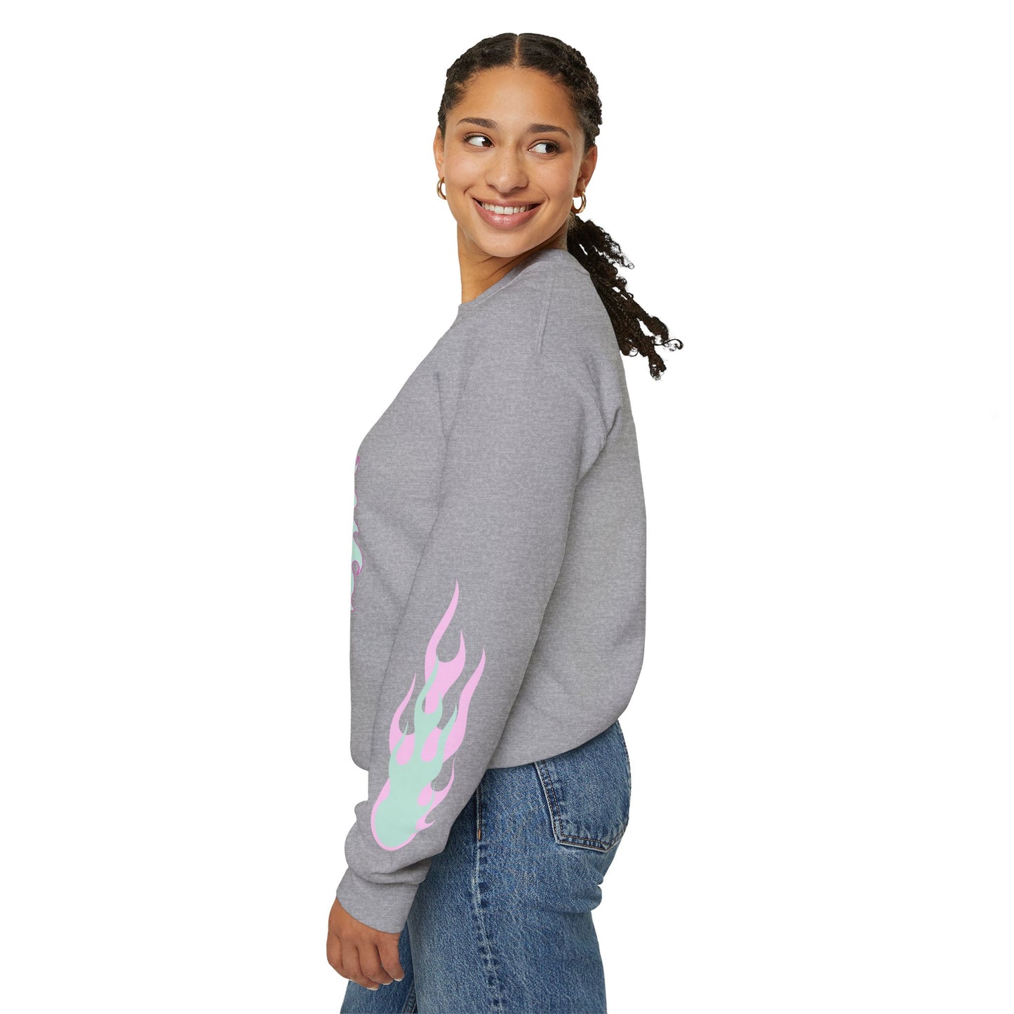 Monster Lover Flames Unisex Heavy Blend™ Crewneck Sweatshirt