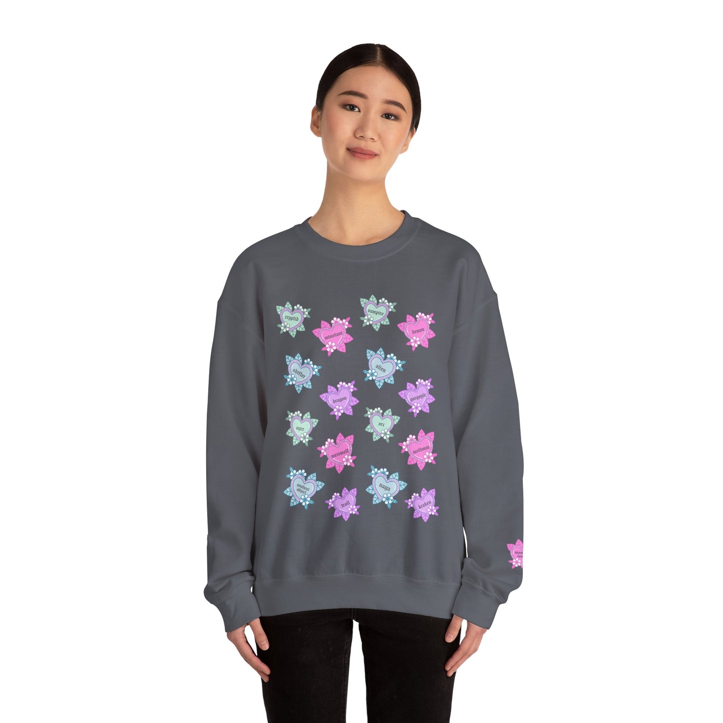 Tattoo Hearts Unisex Heavy Blend™ Crewneck Sweatshirt