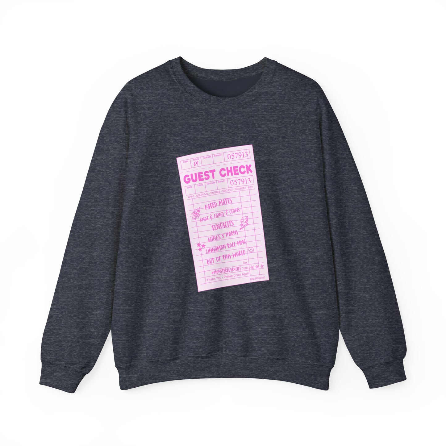 Guest Check PINK Monster Luvr Unisex Heavy Blend™ Crewneck Sweatshirt