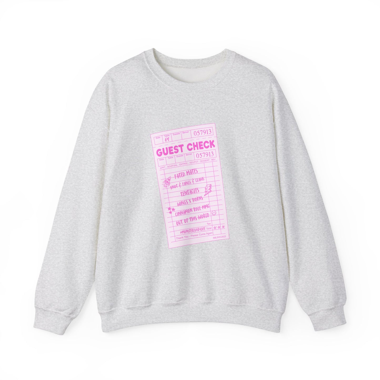 Guest Check PINK Monster Luvr Unisex Heavy Blend™ Crewneck Sweatshirt