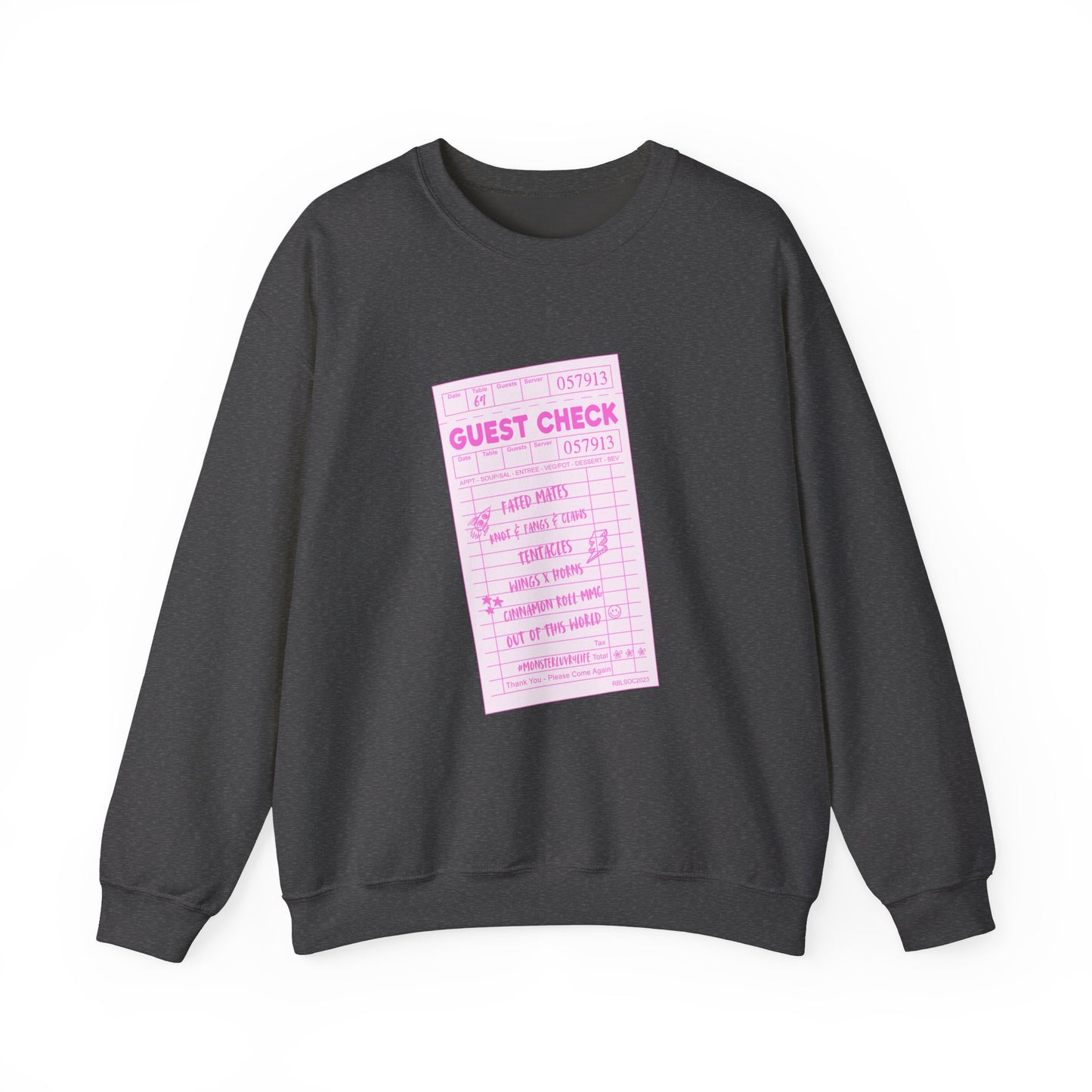 Guest Check PINK Monster Luvr Unisex Heavy Blend™ Crewneck Sweatshirt
