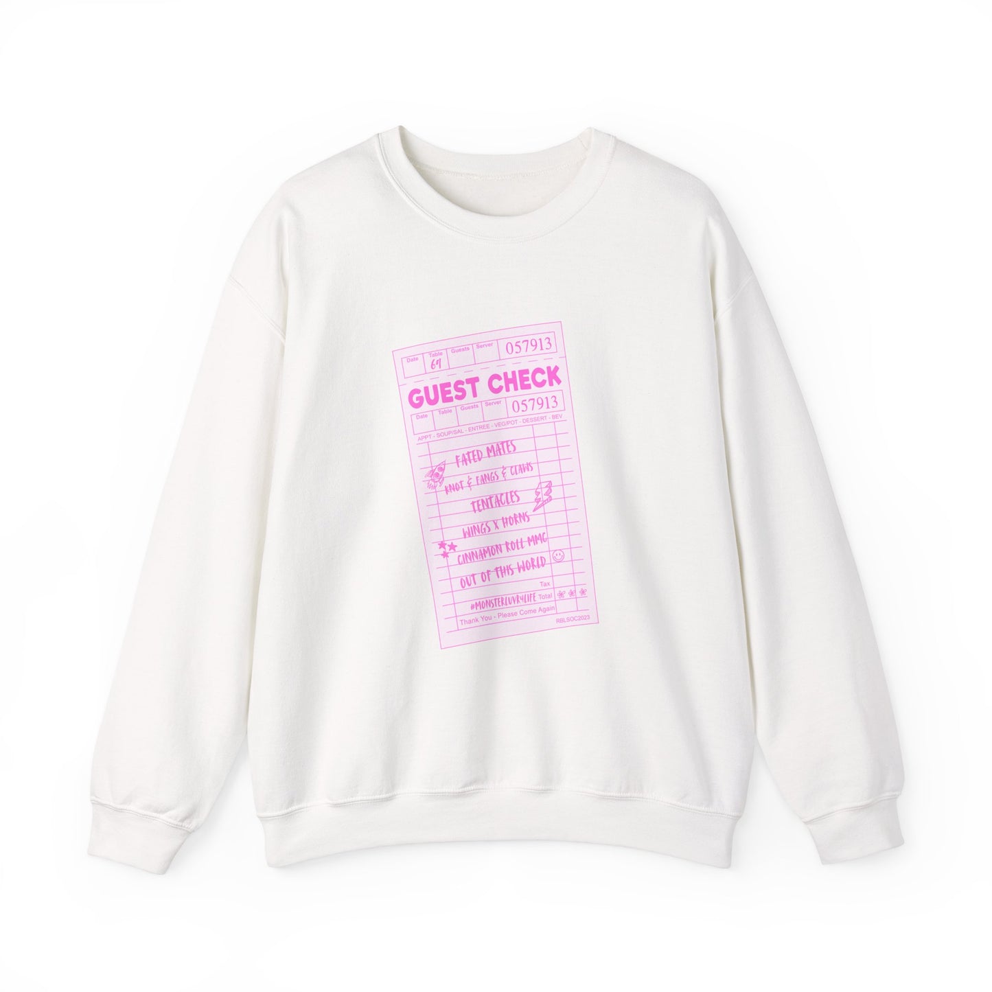 Guest Check PINK Monster Luvr Unisex Heavy Blend™ Crewneck Sweatshirt