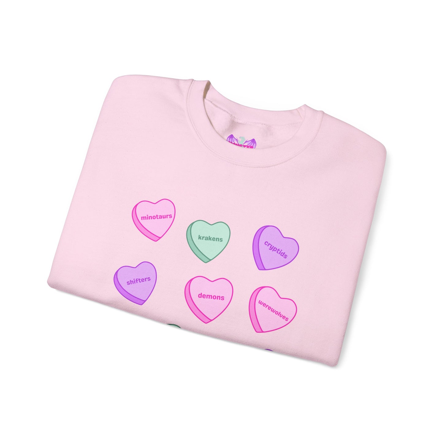 Candy Hearts Unisex Heavy Blend™ Crewneck Sweatshirt