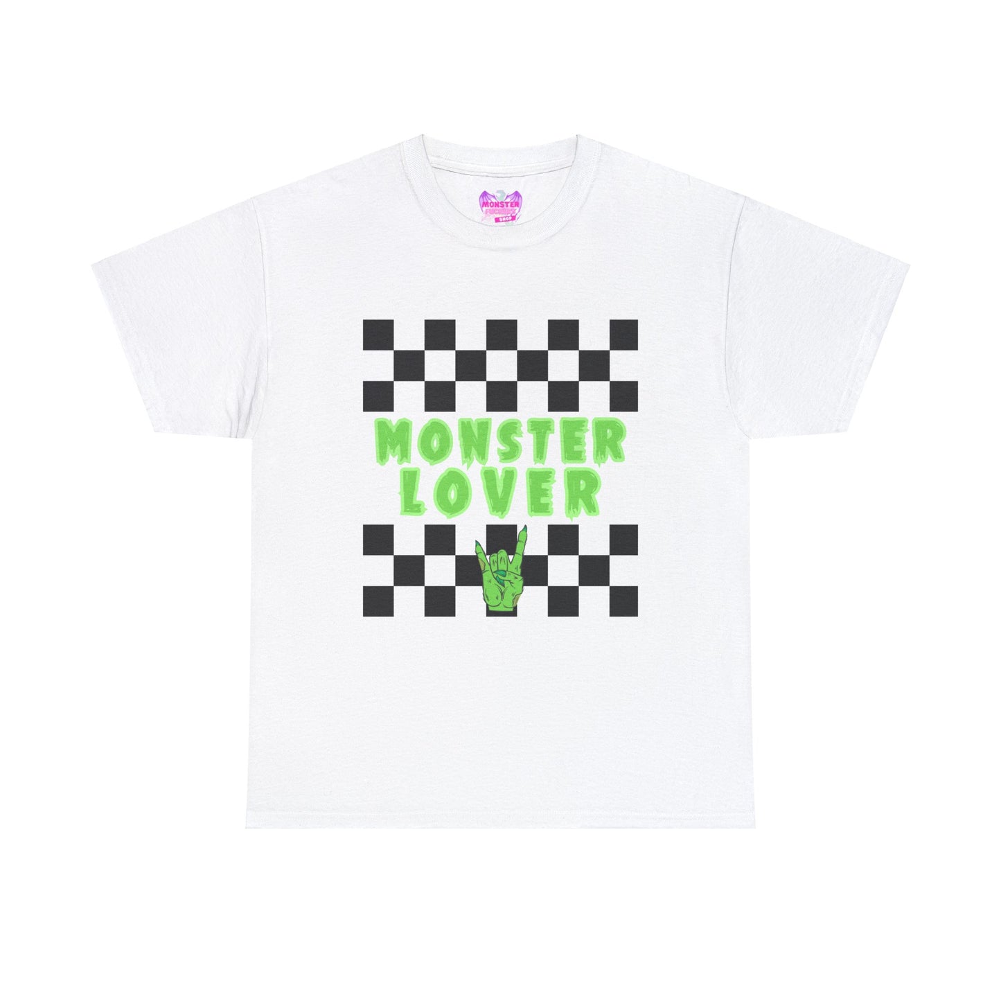Checker Monster Lover Unisex Heavy Cotton Tee