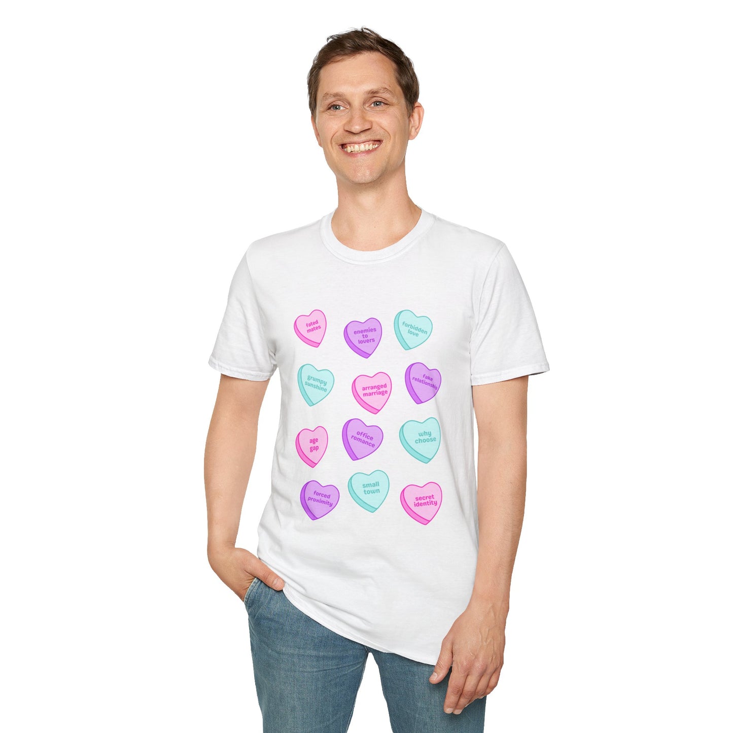 Candy Hearts Tropes Unisex Softstyle T-Shirt
