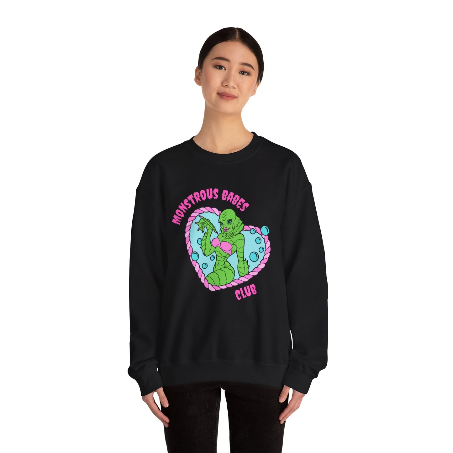 Monstrous Babes Club Lagoona Unisex Heavy Blend™ Crewneck Sweatshirt