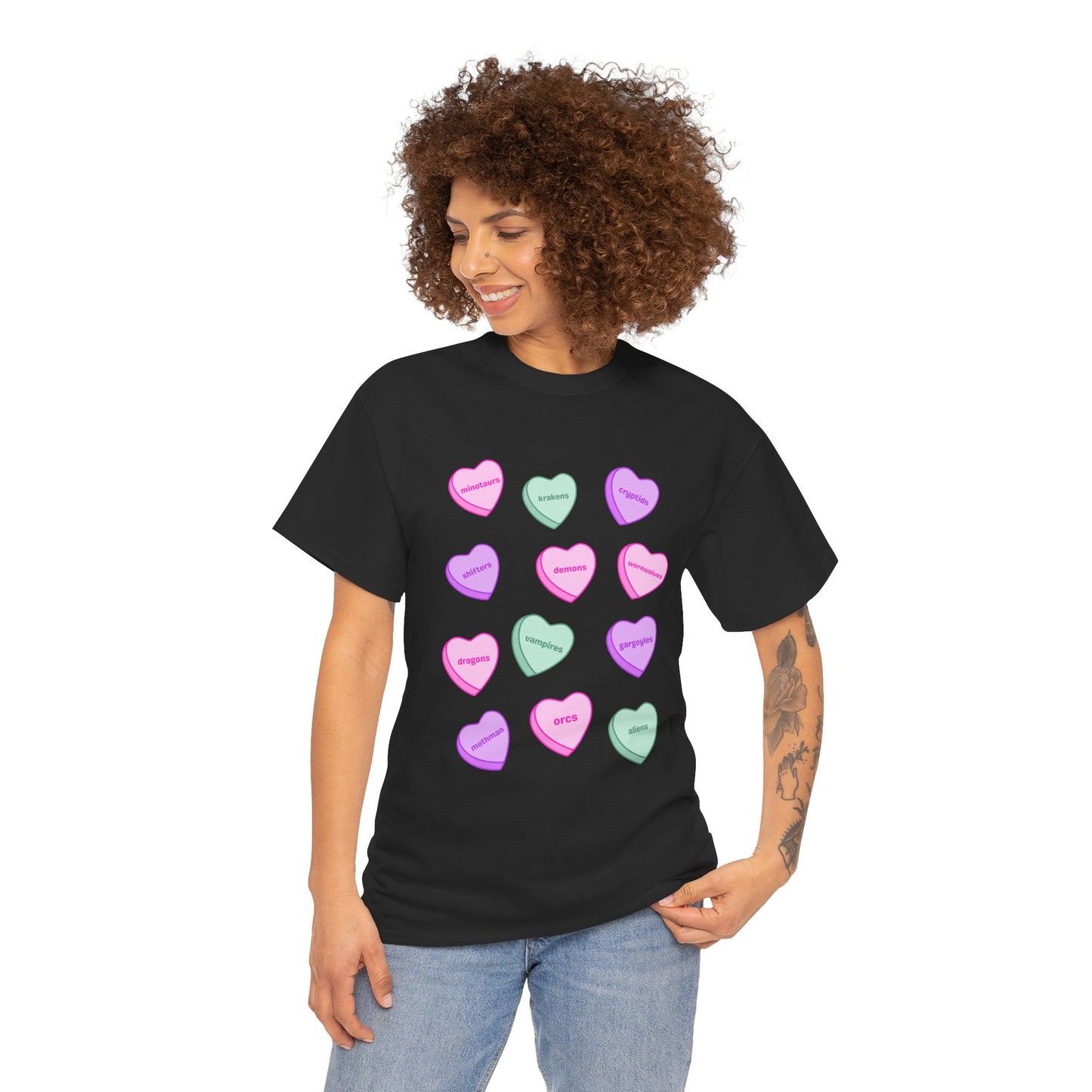 Candy Hearts Unisex Heavy Cotton Tee